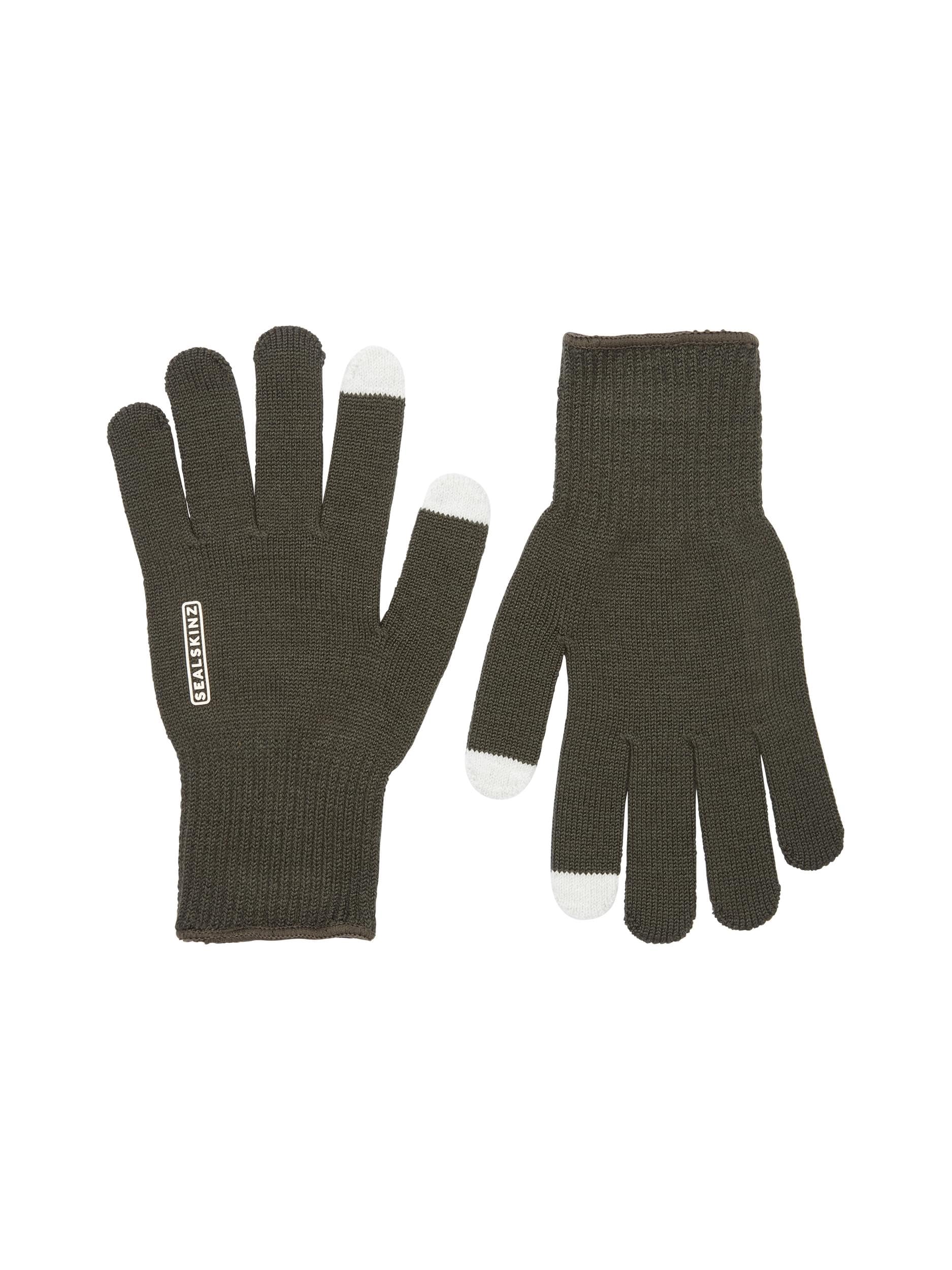 SEALSKINZ | Hanworth | All Weather Anti-Odour Breathable Merino Liner Glove | Soft Feel | One size - Olive Green