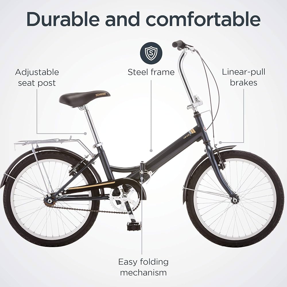 Amazon | Schwinn 14 Hinge Folding Bike, 20-Inch/Medium, Grey