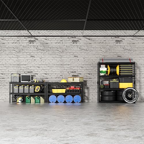 Miniatura 2 de Estantes de almacenamiento de garaje de 4 niveles, 40 pulgadas de ancho x 20 pulgadas de profundidad x 60 pulgadas de alto, estantes de garaje de