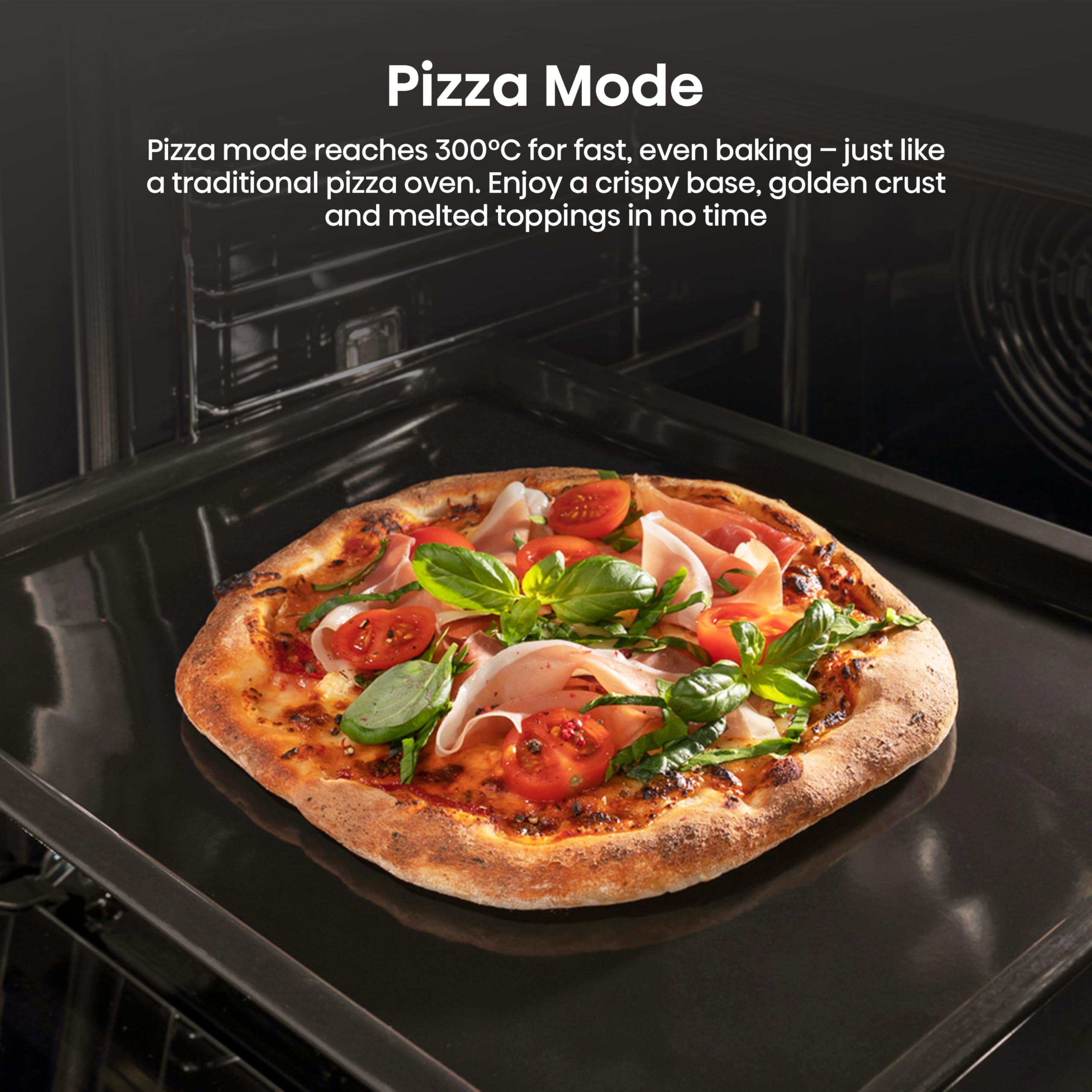 Hisense BI622AXPGUK - Built-in 77L Electric Single Oven - Stainless Steel with Even Bake, 300°C Pizza Mode, Frozen Food Mode, Steam Clean - A Rated, Extra Large — view 7