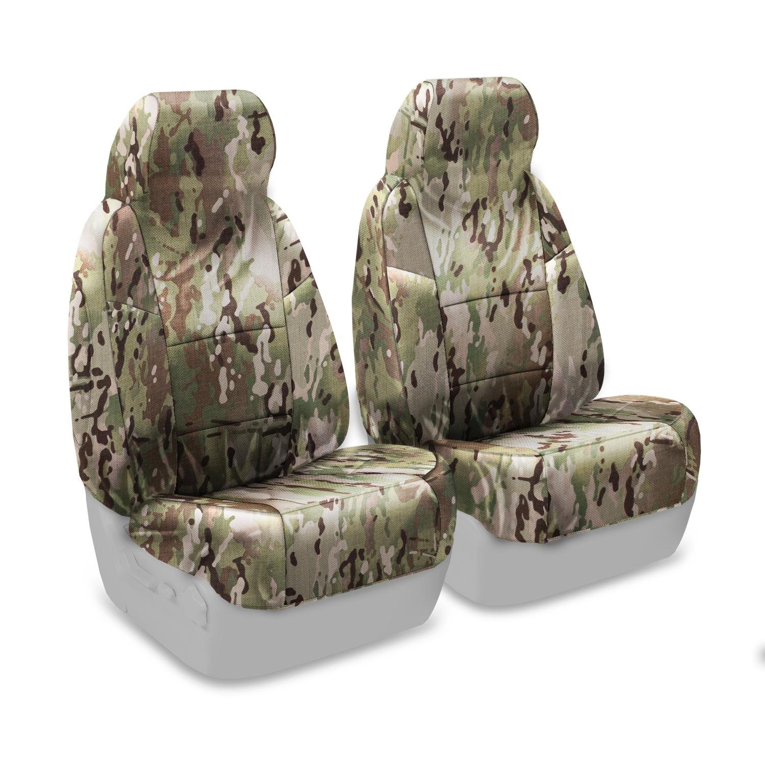 Coverking Front 50/50 Bucket Custom Fit Seat Cover for Select Hyundai Tucson Models - Cordura Ballistic (MultiCam)