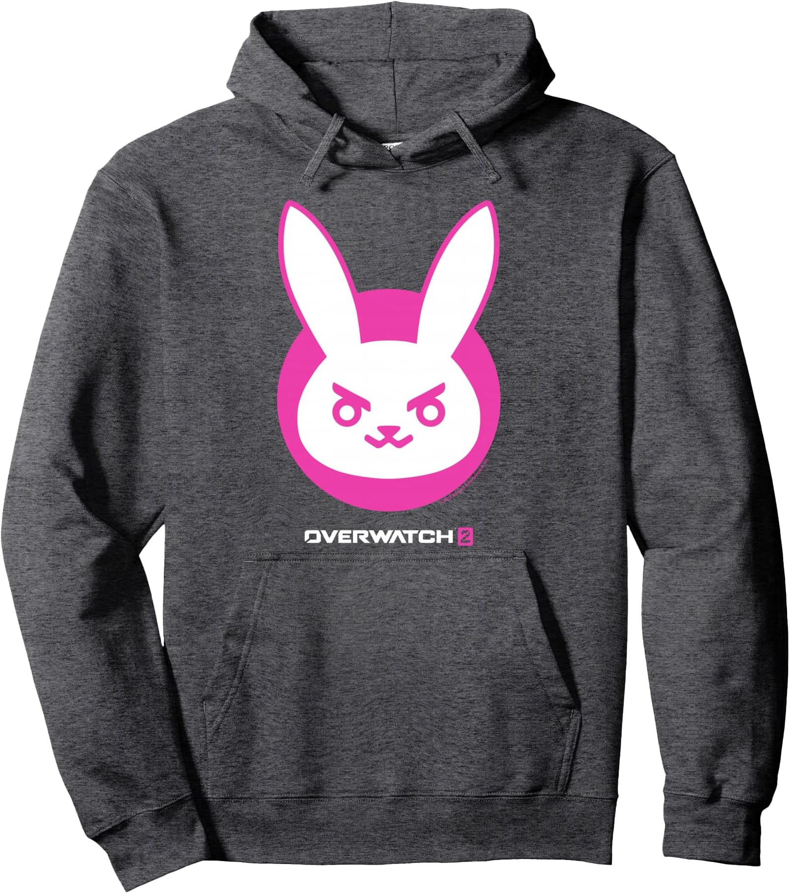 2 D.Va White & Pink Rabbit Centre Icon Logo Pullover Hoodie