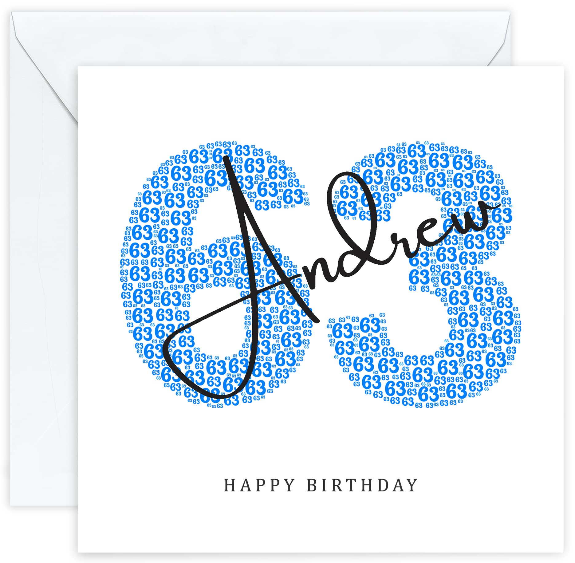 Personalised 63rd Birthday Card - Sixty Third Birthday Card for Sixty Three 63 Year Old Men Dad Husband Grandad Father Uncle Brother Him (Age 63) โ image 1
