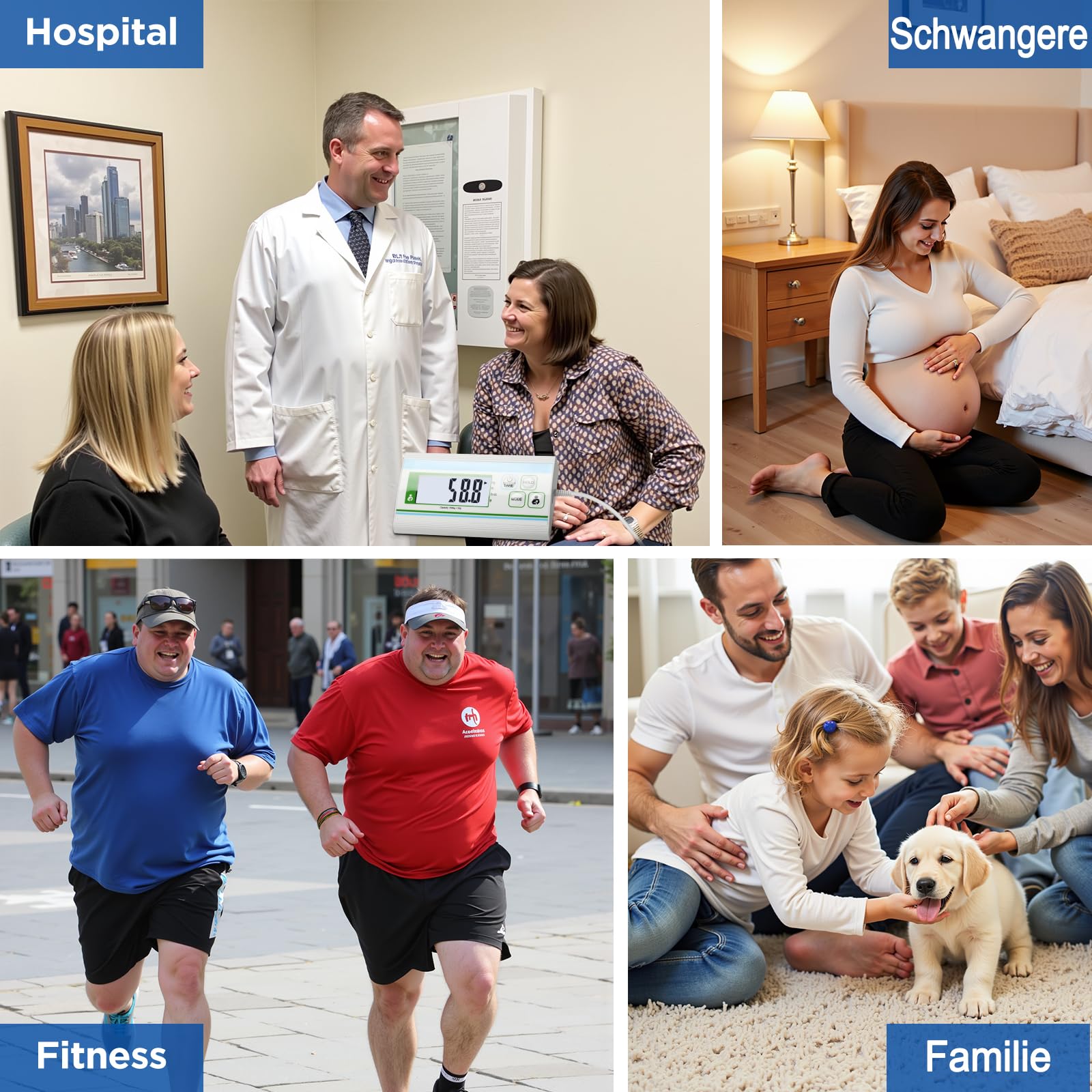 Medizinische Schwerlastwaage bis 300kg-Personenwaage separates Display | Digitale Plattformwaage mit 20g-Teilung, Tara & Hold-Funktion. Robuste Edelstahl-Körperwaage für Klinik, Praxis & Adipositas