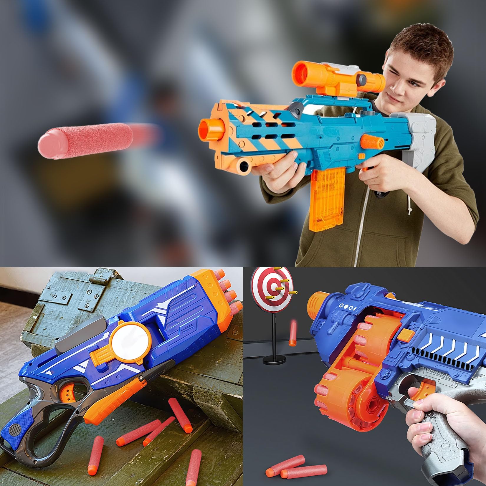 120 sztuk do rzutek Nerf Elite 2.0, zapasowe rzutki piankowe do rzutek Nerf Elite 2.0, akcesoria do gry na imprezę (czerwone, 120 nerf)