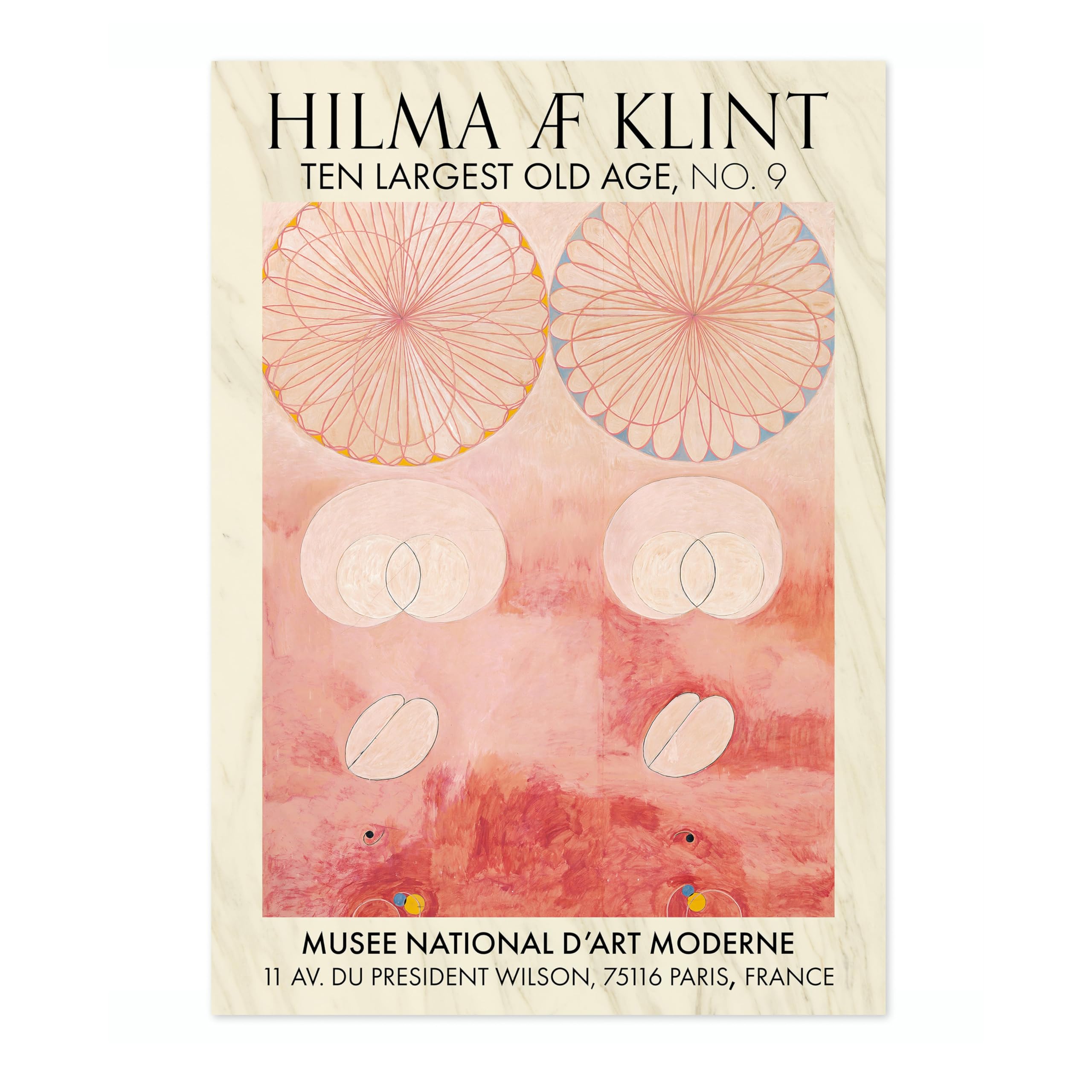 Ten Largest Old Age, No, 9 Hilma Af Klint Art Print, Modern Art Painting Print, Abstract Geometric Art Exhibition Wall Art, Vintage Home Decor Picture Artwork, A4 (Print Only) - 29.7x21cm — image 1