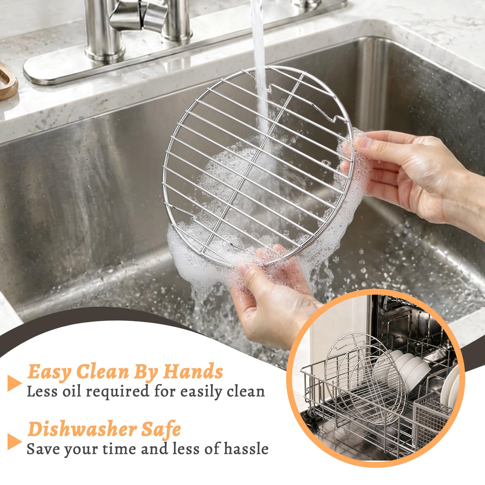 P&P CHEF Round Cooling Rack - Stainless Steel -7