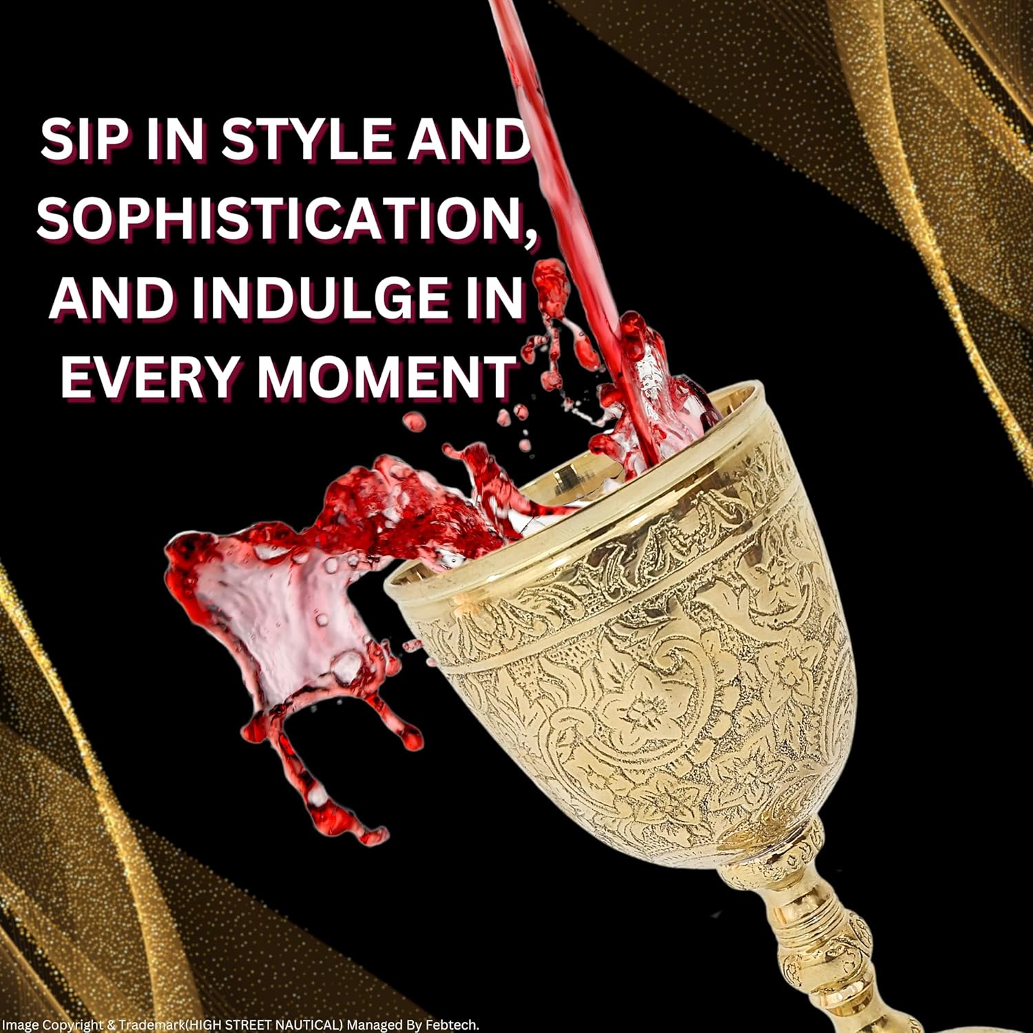 Wine Goblet Vintage Chalice Roman King Arthur Wine Cup Renaissance Medieval Drinking Goblet Unique Gift For Thanksgiving Christmas & Holidays (150 ml) (Golden Roman Cup)