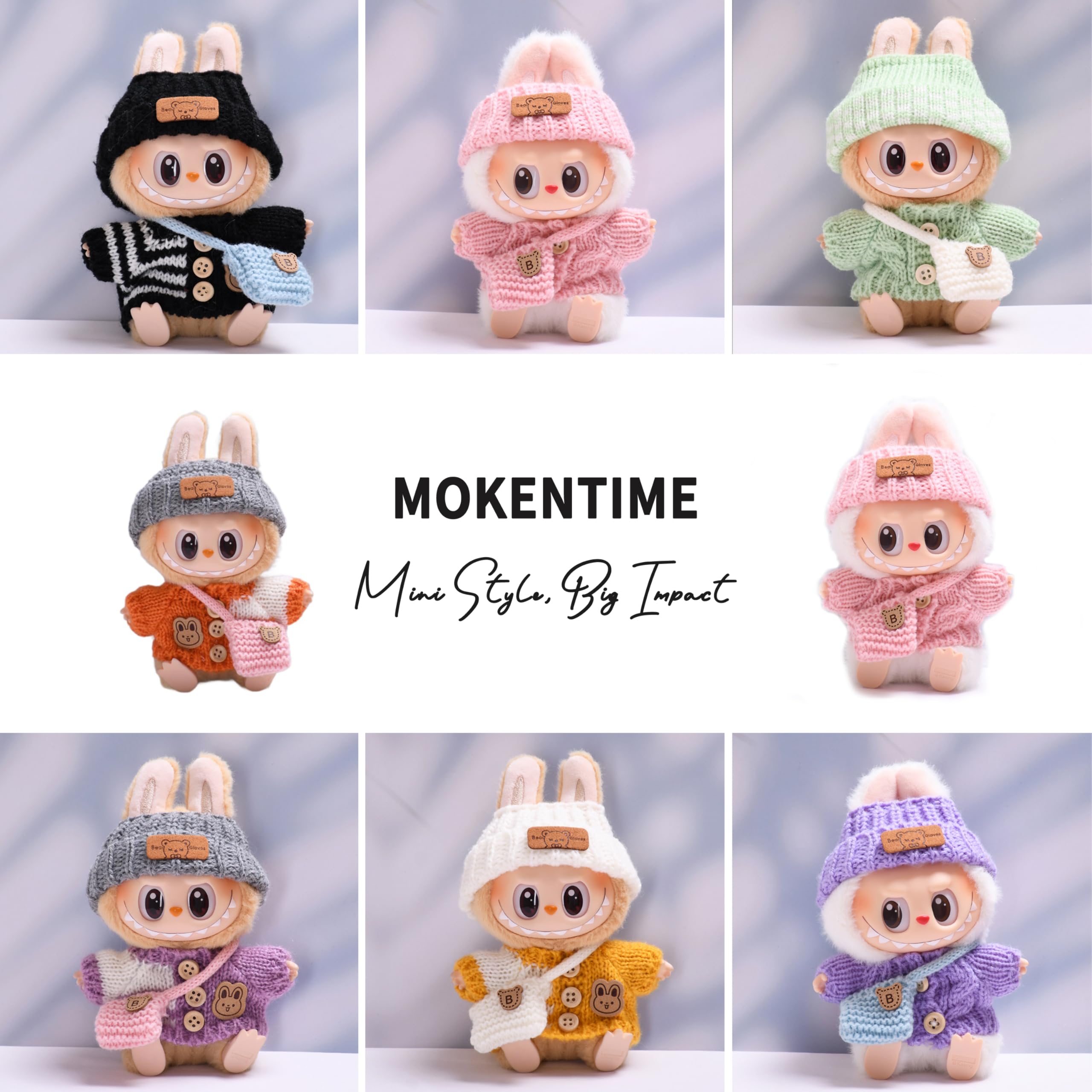 Amazon.co.jp: ラブブドール衣装-17 cmラブブ用の手作りかぎ針編み衣装