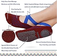 Vista 77 de Ozaiic - Calcetines de yoga para mujer con correas y agarres antideslizantes, ideales para pilates, Pure Barre, ballet, danza y entrenamiento