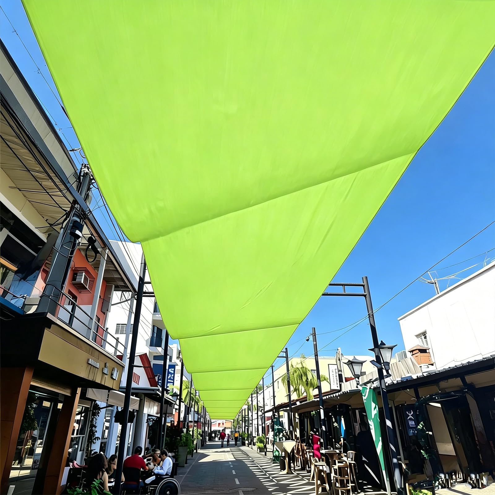 Filet d'ombrage coulissant bâche ombrage 300x1700 cm voile rétractable jardin étanche vert