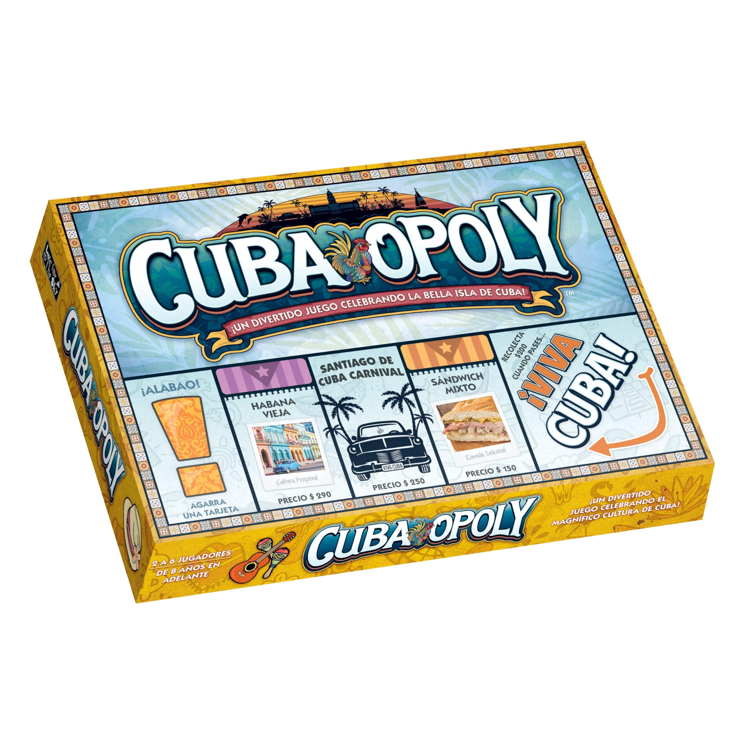 Late for The Sky Cuba-Opoly Family Board Game, Opoly-Style Strategy Fun for Ages 8+, 2–6 Players, Cuba Travel Theme Gift for Family Game Night