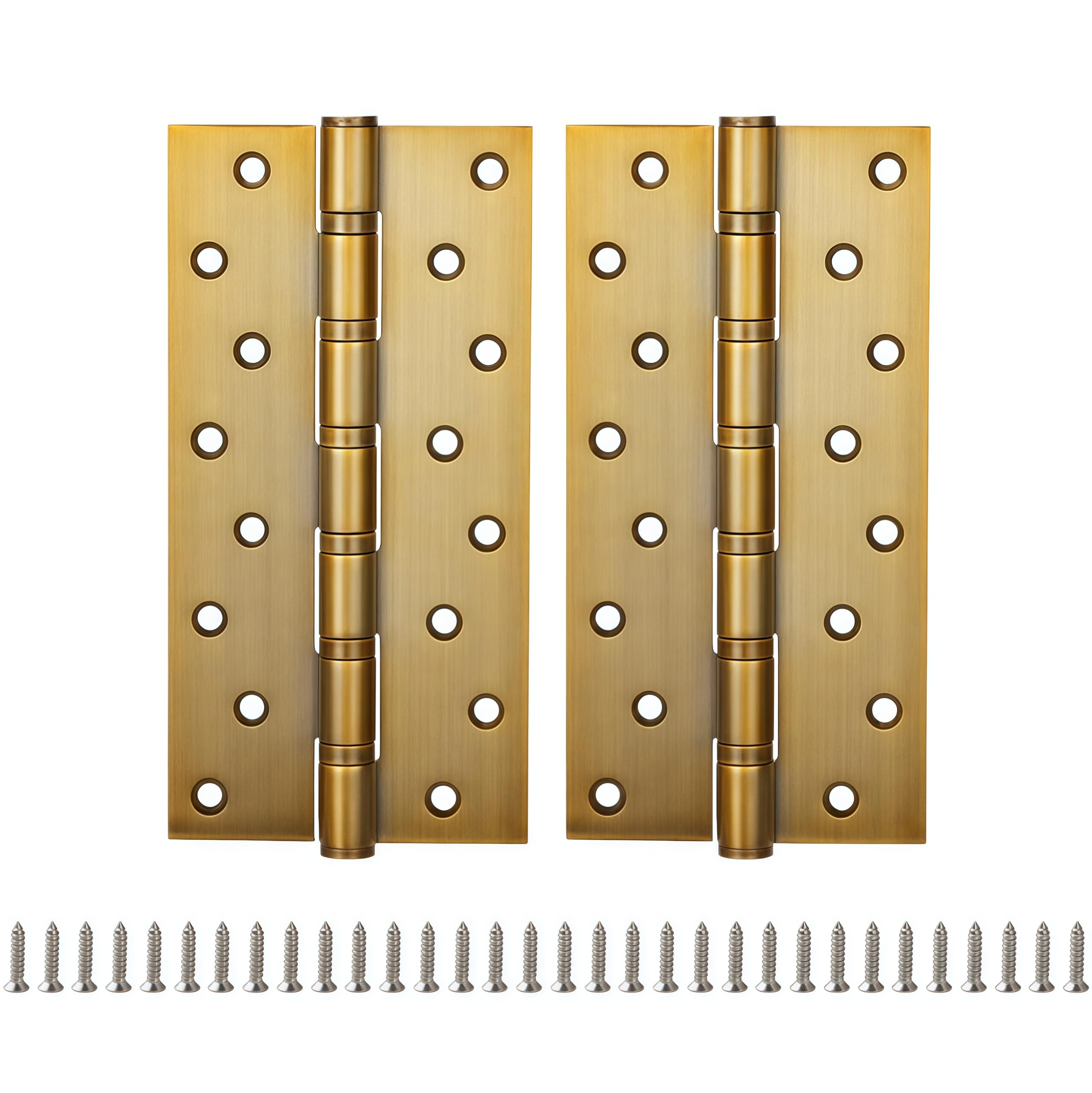 Hinges 2 Pack Heavy Duty Stainless Steel Hinges 8 Inch Antique Brass