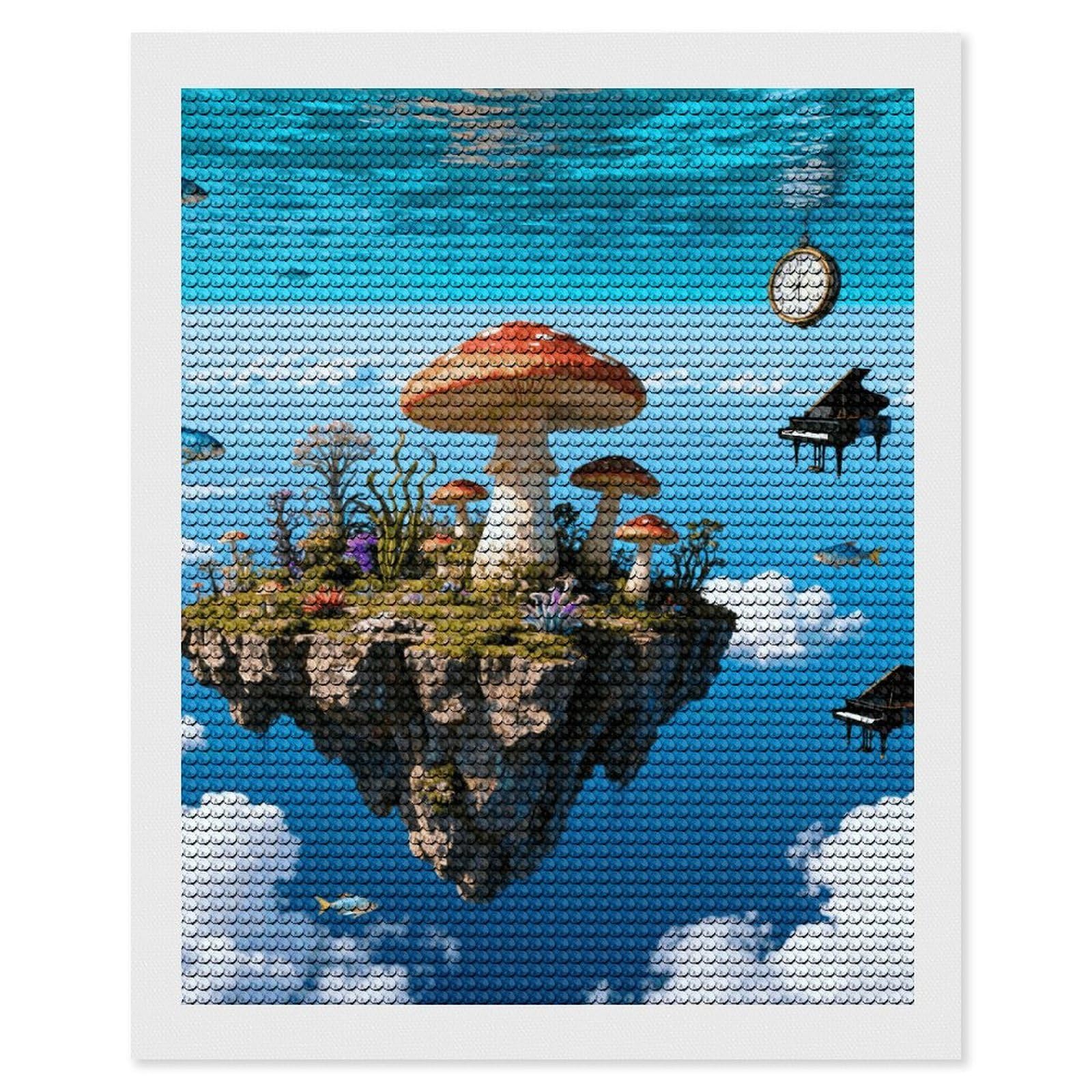 DWVTSLH Surreal Landscape Diamond Painting Kits for Adults, Personalized Diamond Photo Art Full Drill, DIY 5D Diamond Art Painting Kits for Beginners, Home Wall Decor 16"x20"
