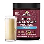 Ancient Nutrition Collagen Peptides Powder, Multi Collagen Protein, Women & Men, Vitamin C, Probiotics, Hydrolyzed Collagen, Supports Skin, Joints, Gut Health, Vanilla, 60 Servings