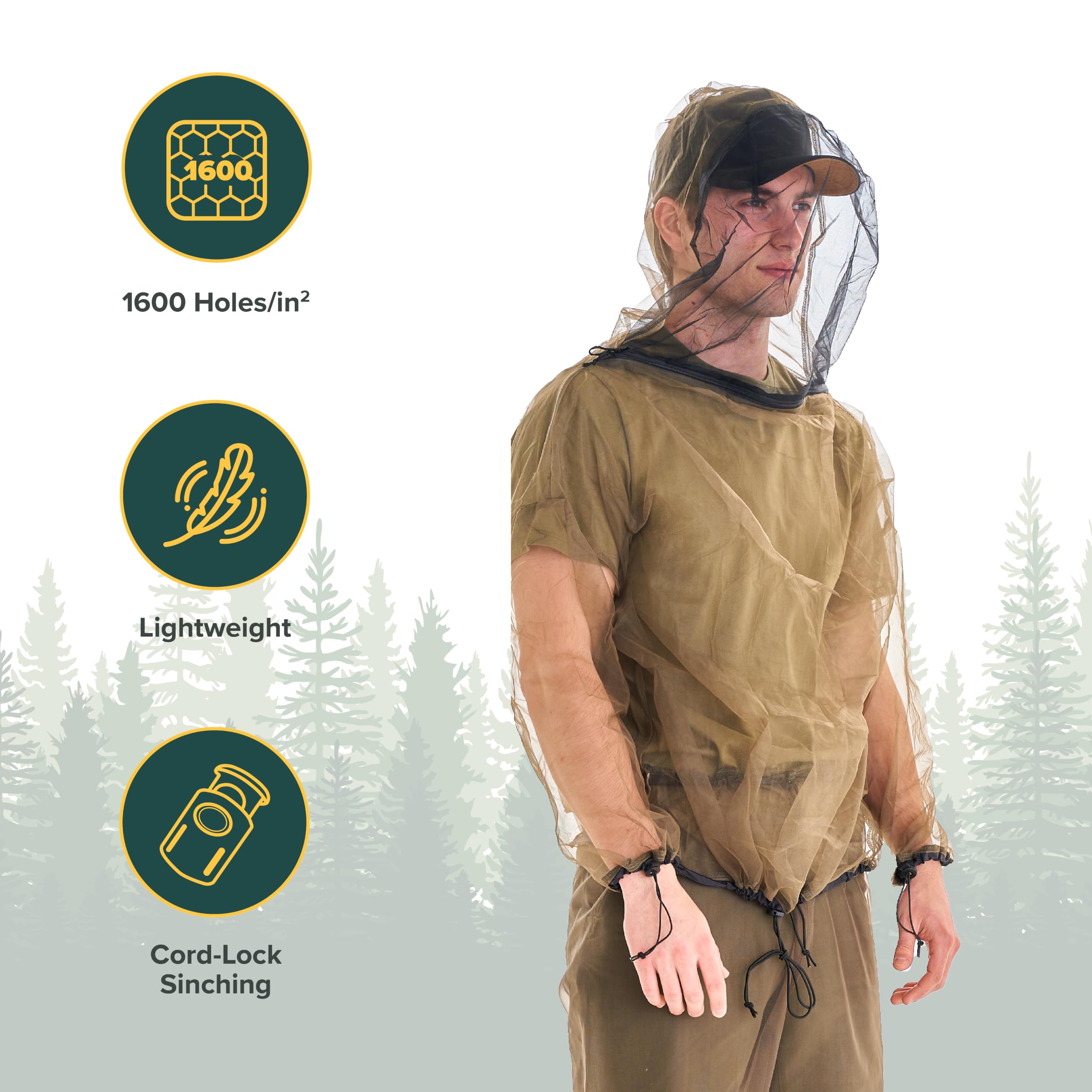 Coghlan's Kurtka przeciw owadom - ochrona przed komarami i owadami, unisex, oddychająca, na kemping i do aktywności na świeżym powietrzu, różne rozmiary, @@, S