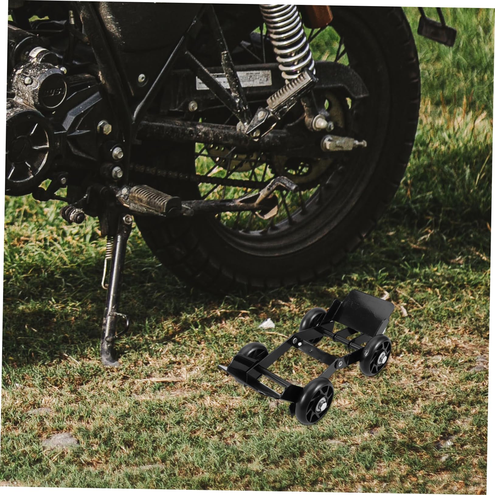 Reifenroller für Motorrad und Dreirad, Metall Kunststoff, Schwarz