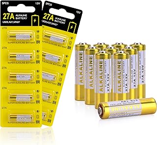 27A 12V Battery 10 Pack,G27A MN27 CR22 A27 12 Volt Alkaline Battery, 27A 12v Battery for Remote, Key Fobs.