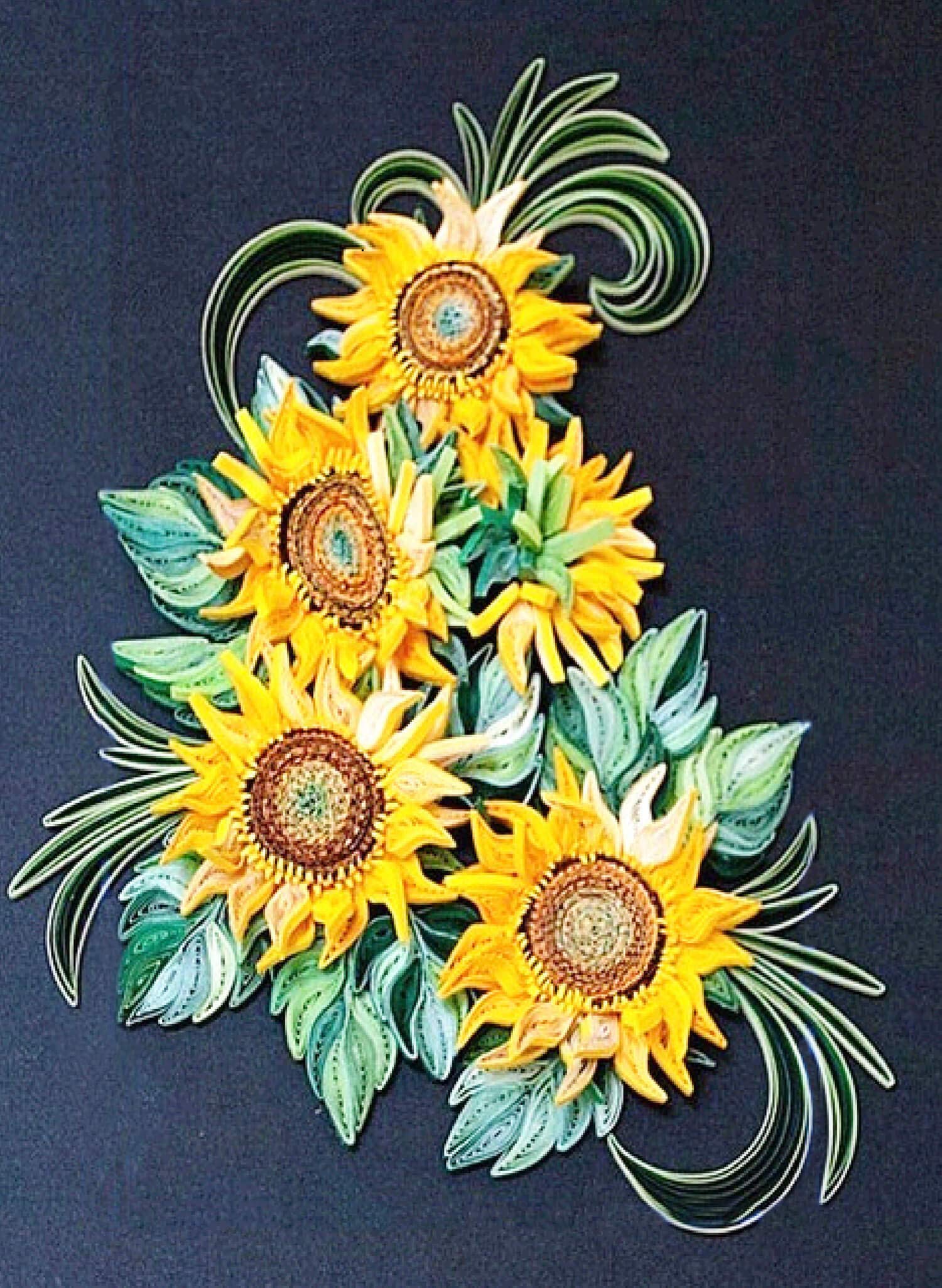 Handmade Sunflower Diamond Painting Kits for Adults, DIY 5D Round Full Drill Art for Home Wall DIY Canvas Painting Decor Crystal Rhinestone Diamond Embroidery Paintings Arts Decor(35X45CM)