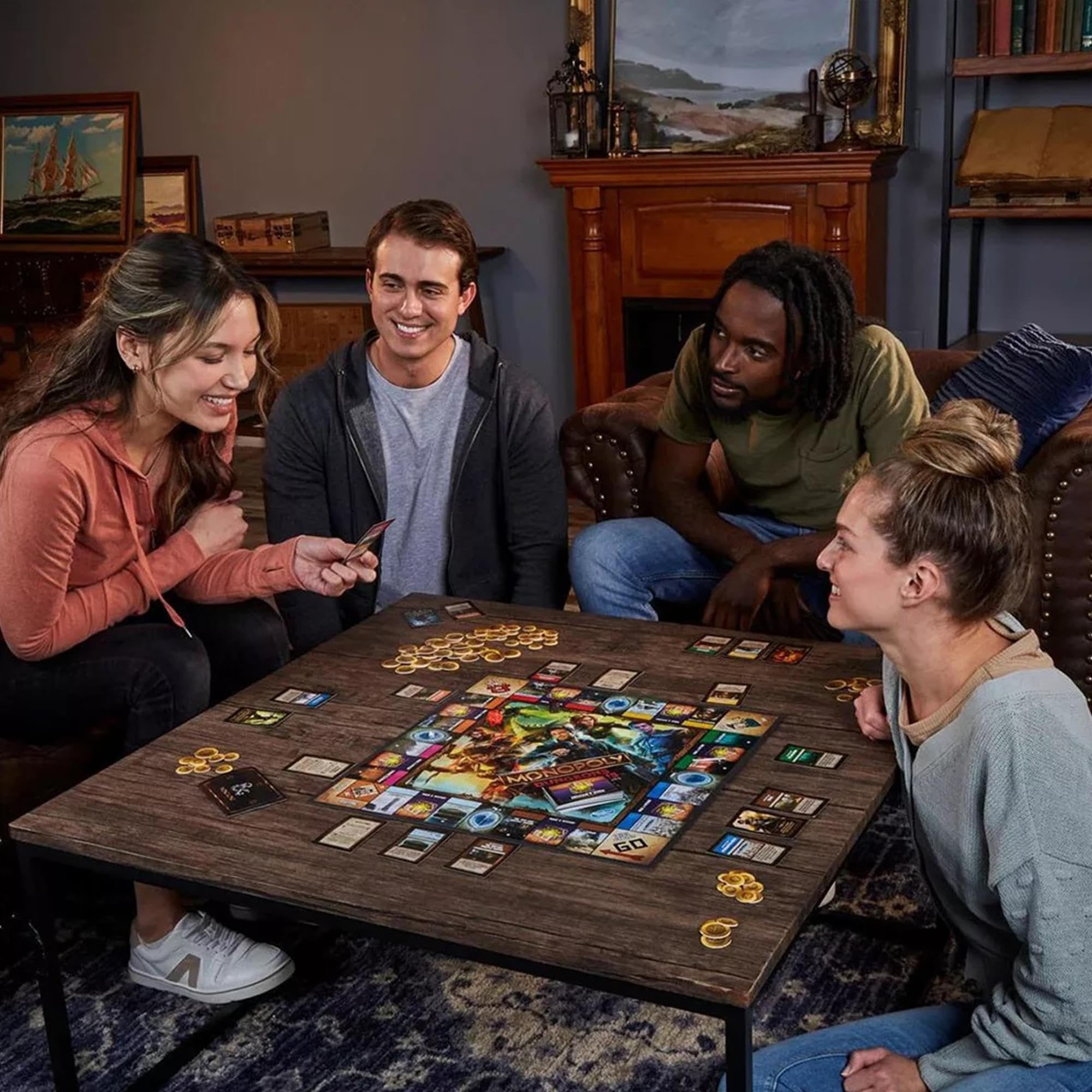 Monopoly Gioco Dungeons & Dragons: Honor Among Thieves, ispirato al film, gioco da tavolo D&D per 2-5 giocatori