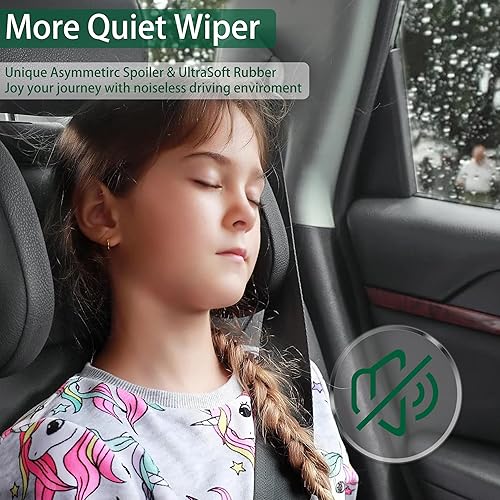 Miniatura 5 de 2 limpiaparabrisas trasero de 10 pulgadas (10-B) de repuesto para Honda HR-V 22-16Infiniti QX56 13-11Mazda CX-3 21-16 Premium All Seasons