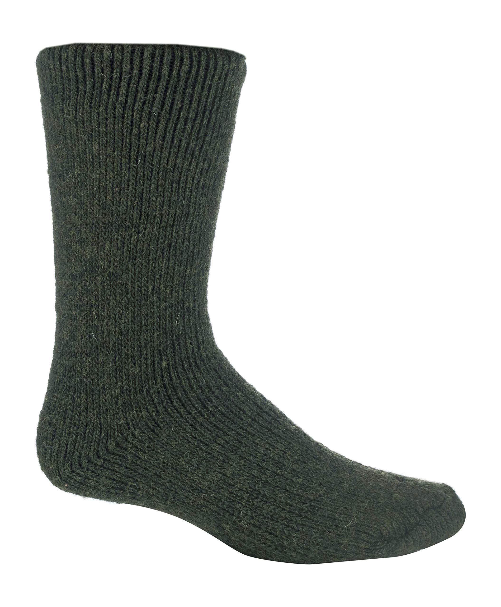 Heat Holders Men's Green (S.wool) - Thick Heavy Winter Warm 2.7 Tog Short Thermal Wool Rich Socks (6-11 Uk, )