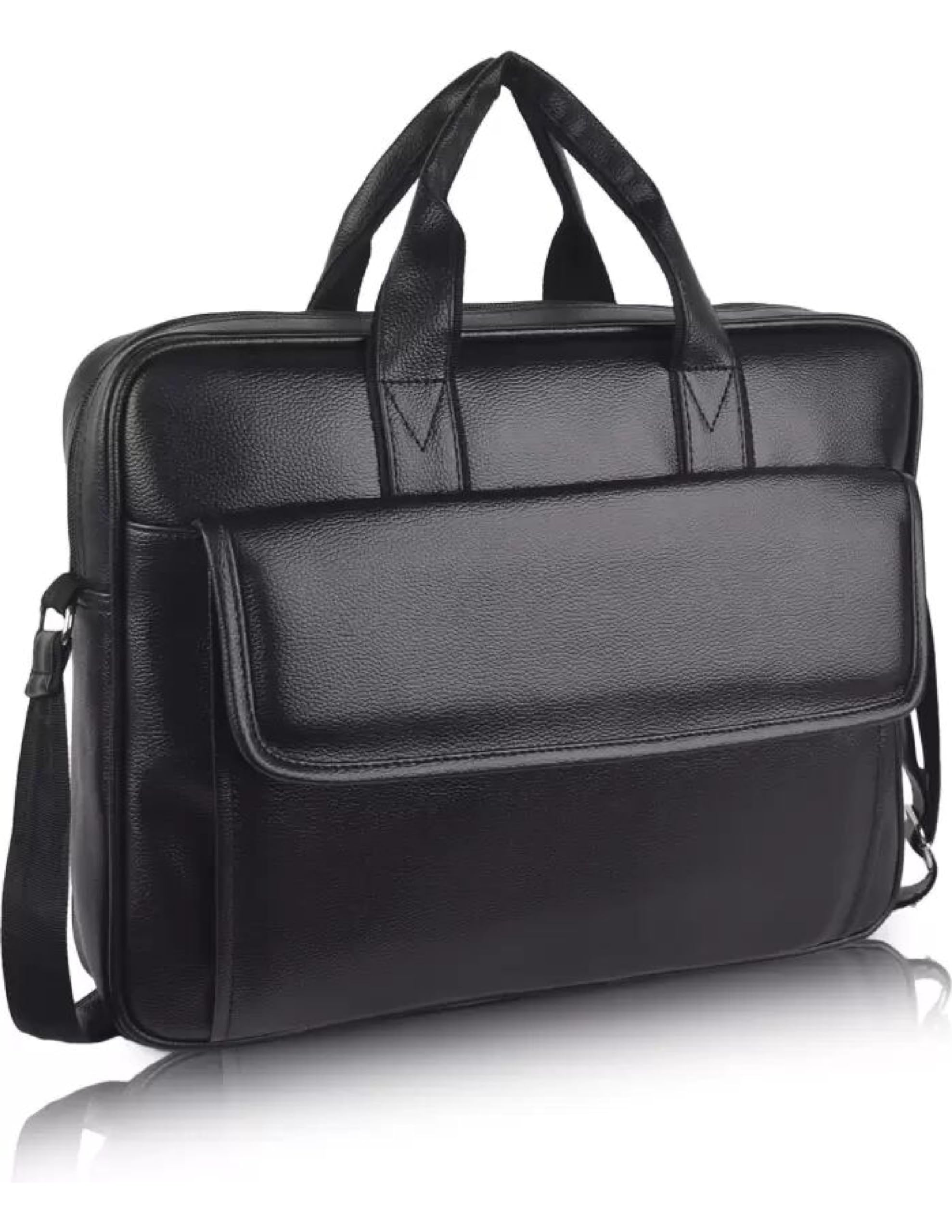 JAIRAJ Mens Black Synthetic Leather Briefcase Best Laptop Messenger Bag Satchel for Men Women (BROWN) (B0D3Q71C1T) Amazon Price History, Amazon Price Tracker