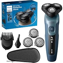 PHILIPS AquaTouch Wet & Dry Electric Shaver for Men, Rechargeable Rotary Razor with ComfortCut Blades and Precision Trimmer 5D Flex Head-Packaging May Vary