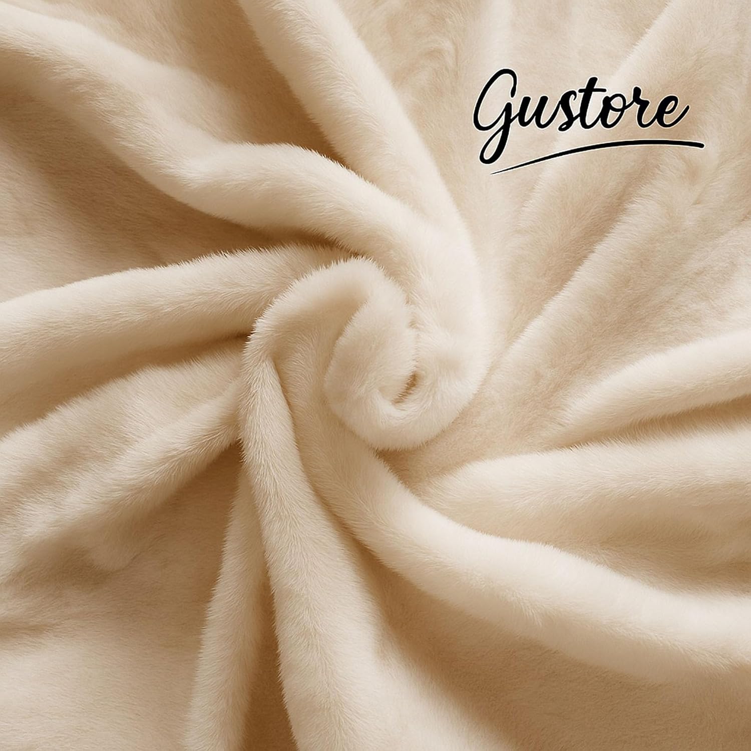 Short Pile Faux Fur Fabric by The Yard - Plush Fabric for Crafts, Cosplay & DIY Projects (63 x 39 in) - Beige
