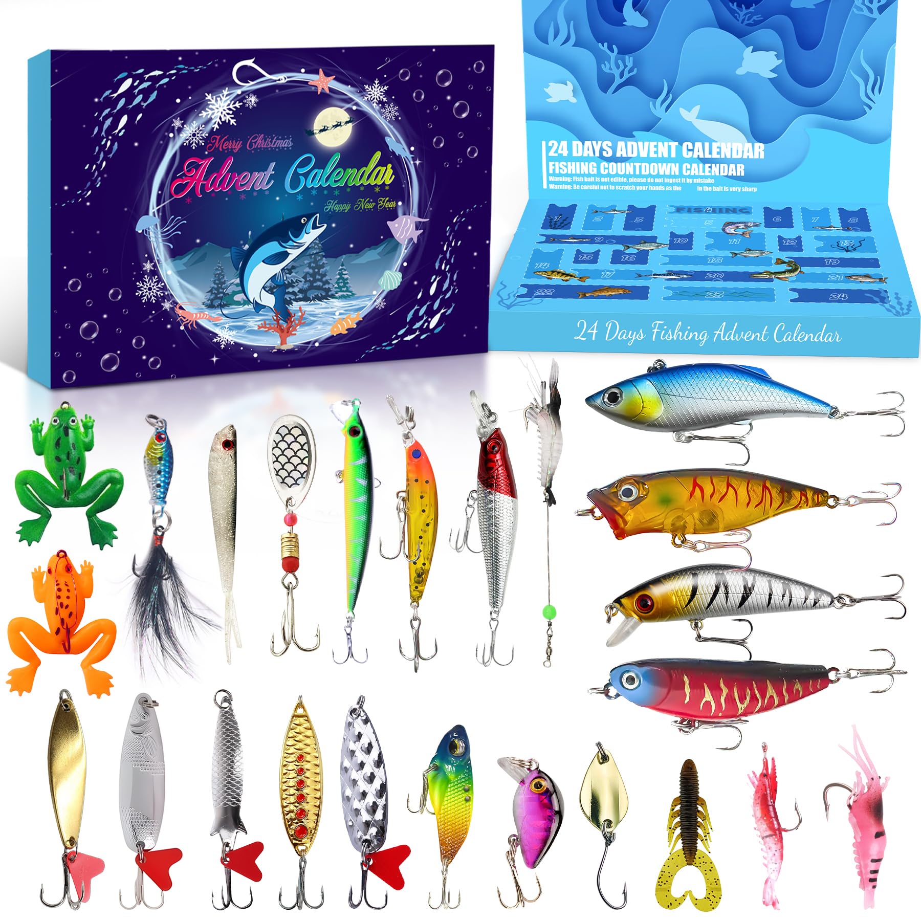 Advent Calendar Fishing 2025 – 24 Days of Fishing Lures for Men