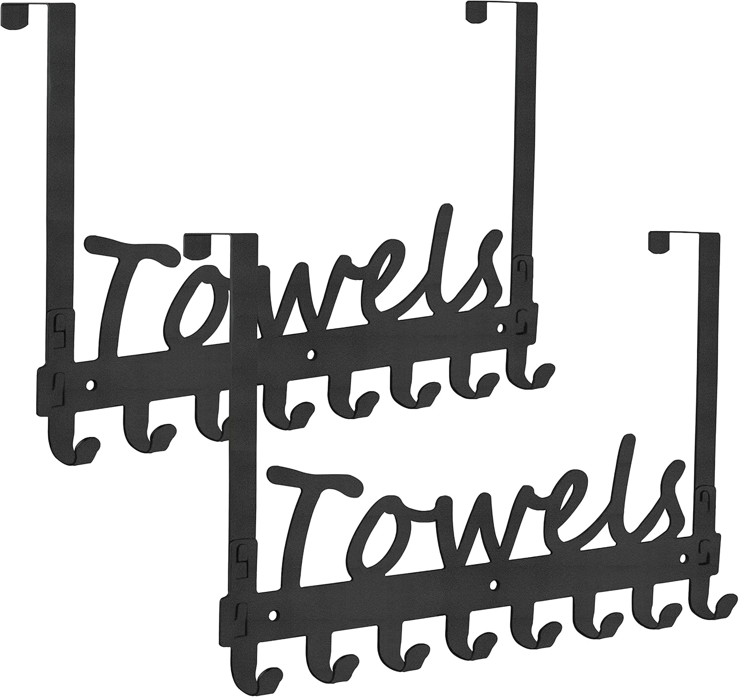 2 Pack Towel Rack Over The Door Hooks Towel Holder Robe Towel Hooks HeavyDuty