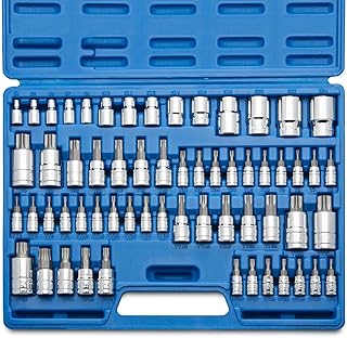 NEIKO 10083A Master Torx Bit Socket and External Torx Socket Set, S2 and CrV Steel, Supreme Torque Output Complete Kit, 60...