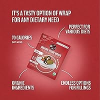 Vista 4 de WrawP Mini envolturas orgánicas para verduras PICANTE (2 unidades) ESTABLES EN ESTANTE, todo natural, sin gluten, paleo, vegano crudo. Perfecto