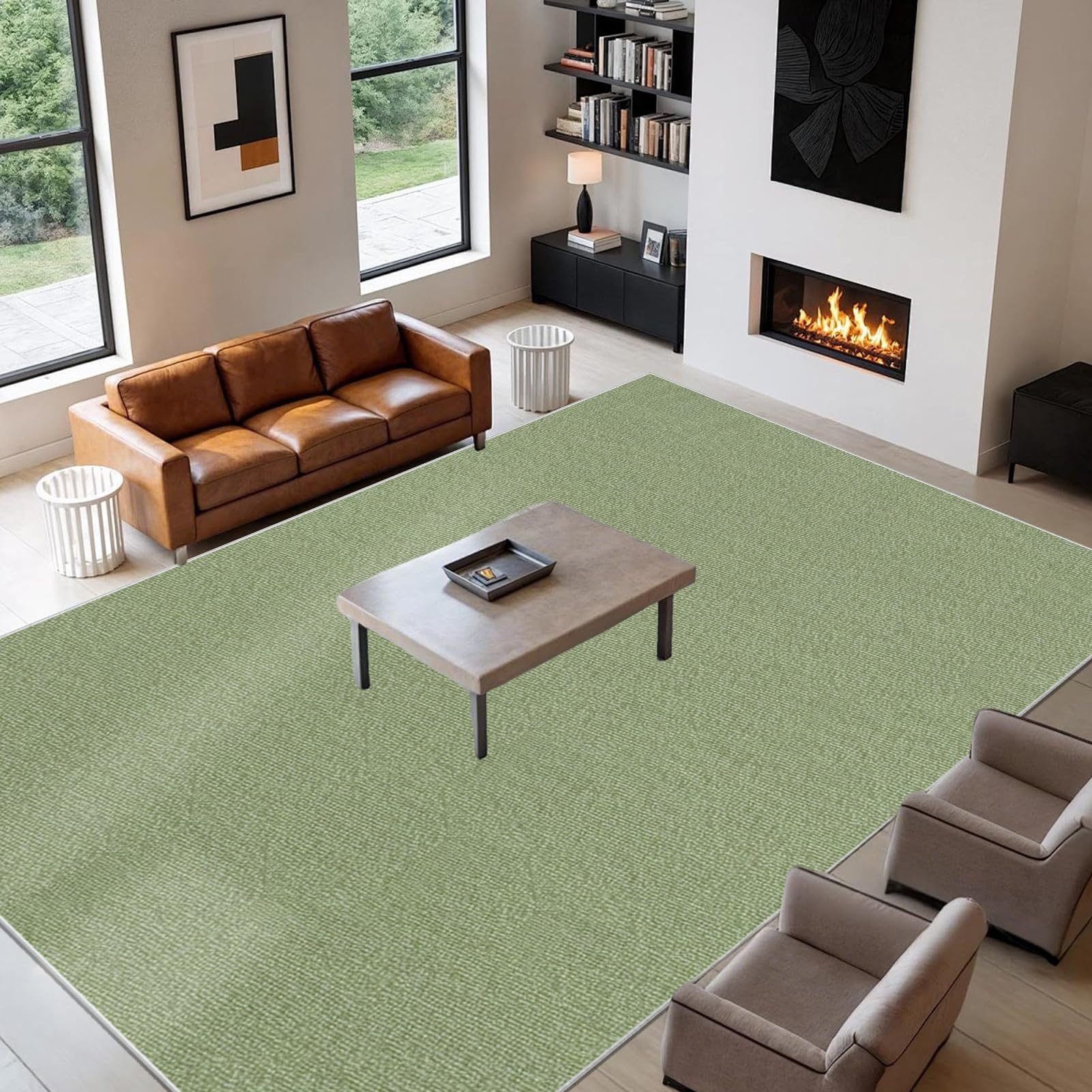 Tapis de salon lavable 200x260 cm grand modèle antidérapant