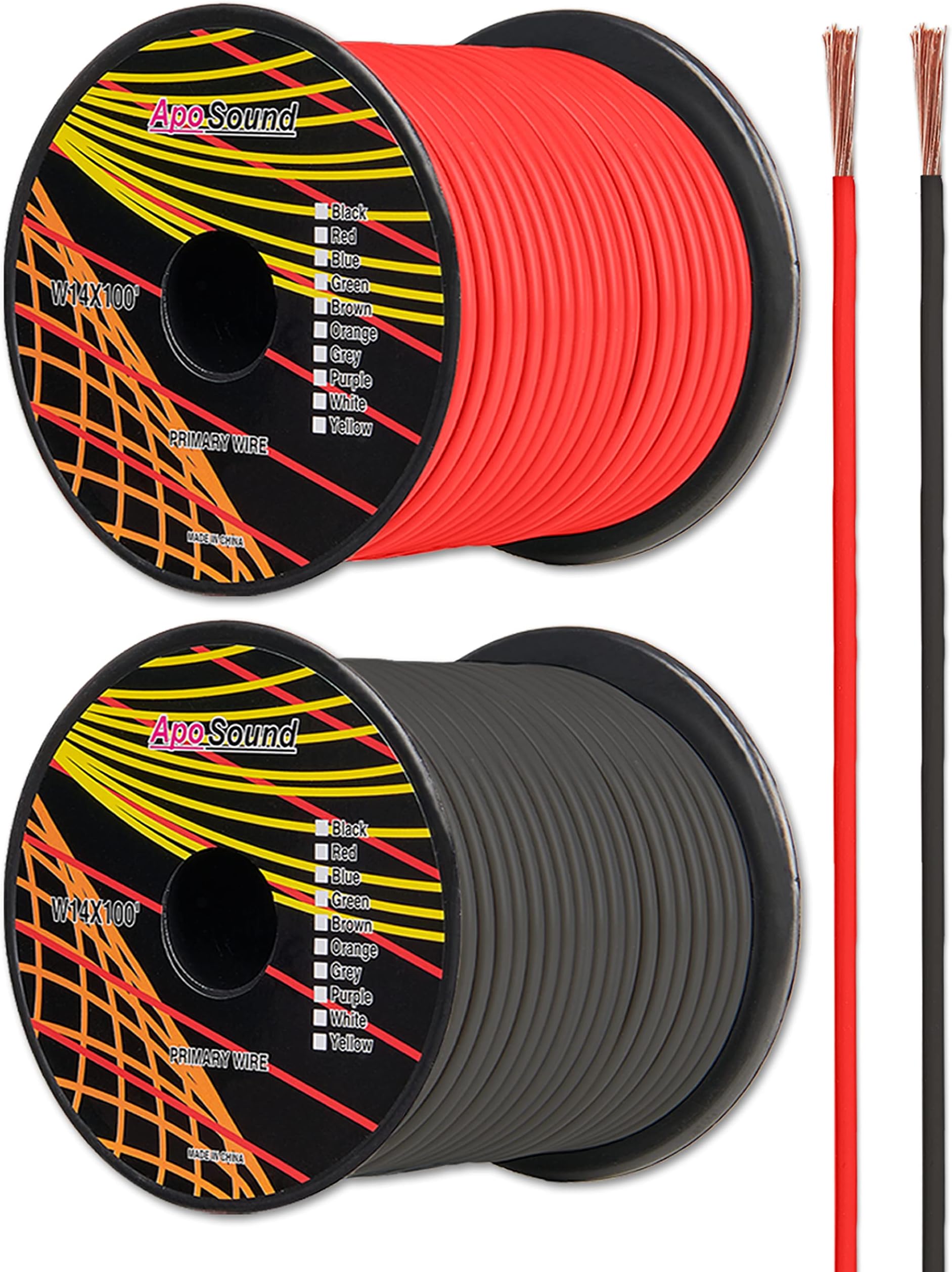 14 Gauge 4 Color Pack In 100 Ft Roll  400 Feet Total  Copper Clad Aluminum Cca Low Voltage Primary Wir 550