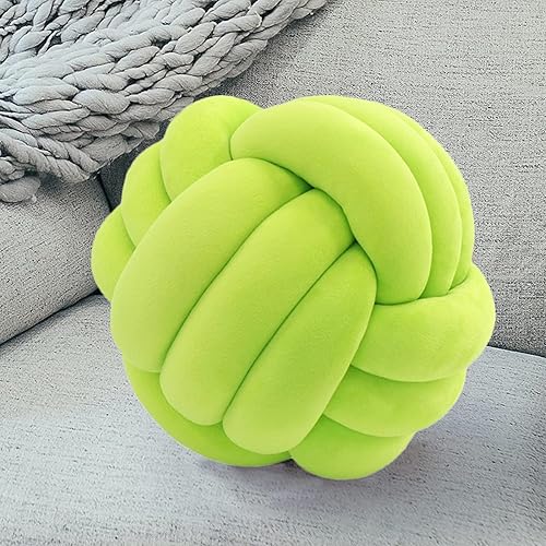 Almohada de nudo, almohada redonda de nudo suave, almohada decorativa hecha a mano, cojín de nudo para automóvil, cama, sofá, sillón, sillón,