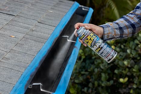 Flex Seal Stop Leaks Fast! Rubberized Waterproof Coating Spray, Ideal for Roofs, Holes, Cracks, DIY Projects, Automotive Fixes, Indoor & Outdoor Repairs, and More Black, 14 oz. (397 g) 2 Pack