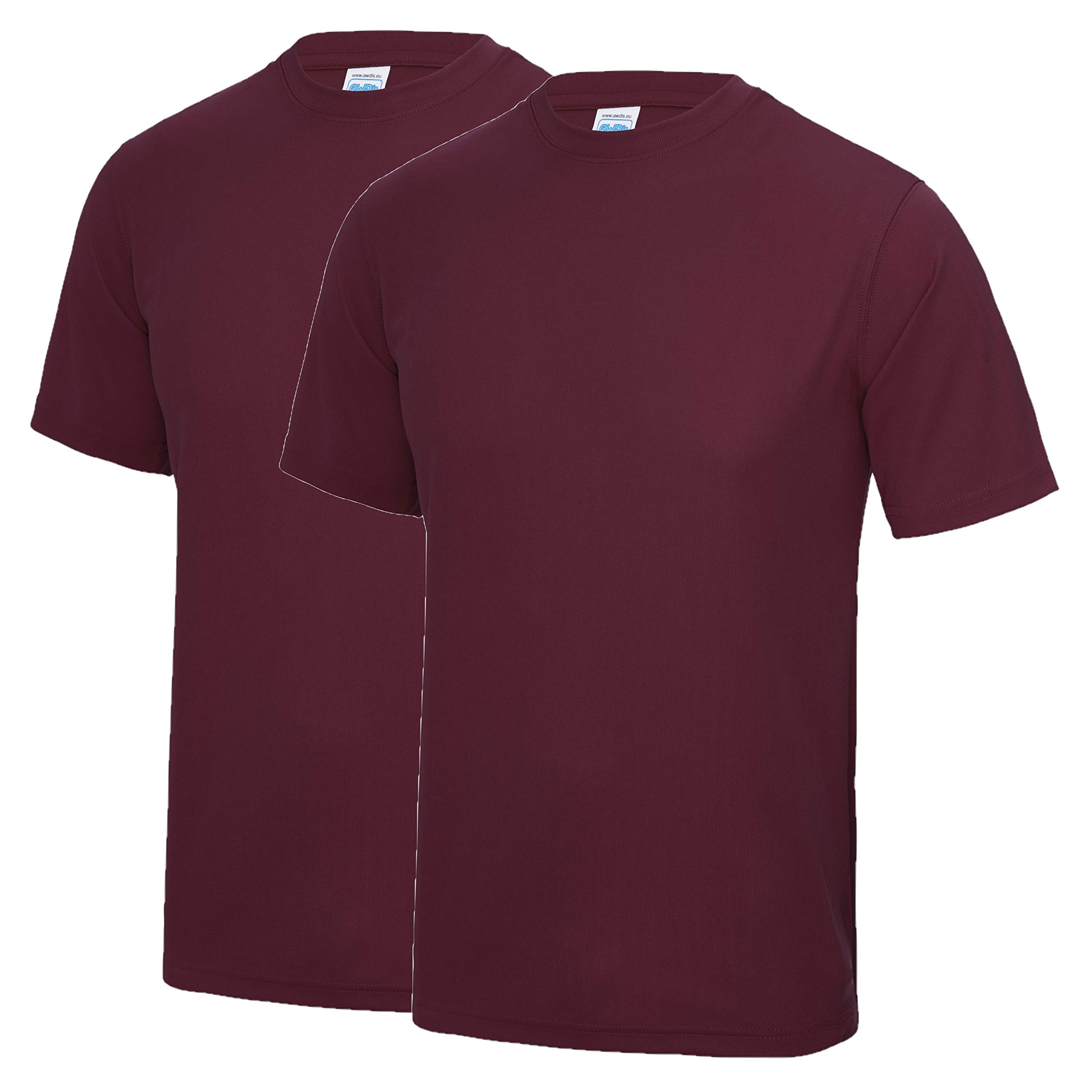 AWDis Just Cool JC001 Cool T 2 Pack - Burgundy - X-Large