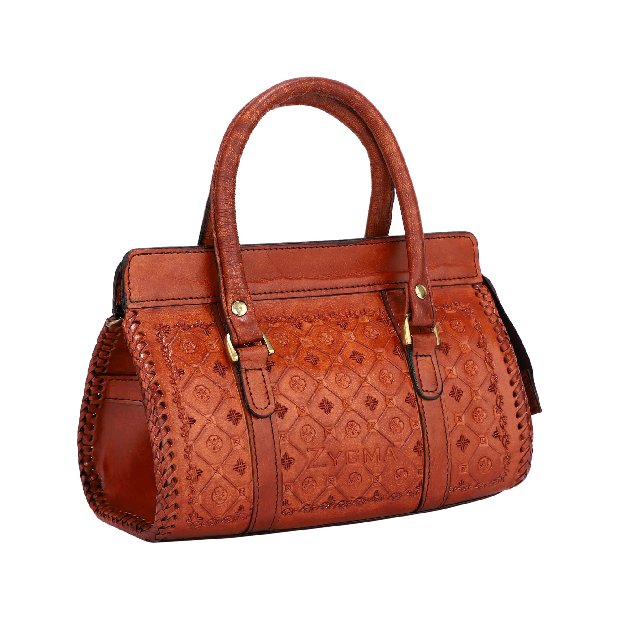 zygma Womens Handmade Pure Leather Handbag (Light Brown) (B09HJC15FQ) Amazon Price History, Amazon Price Tracker