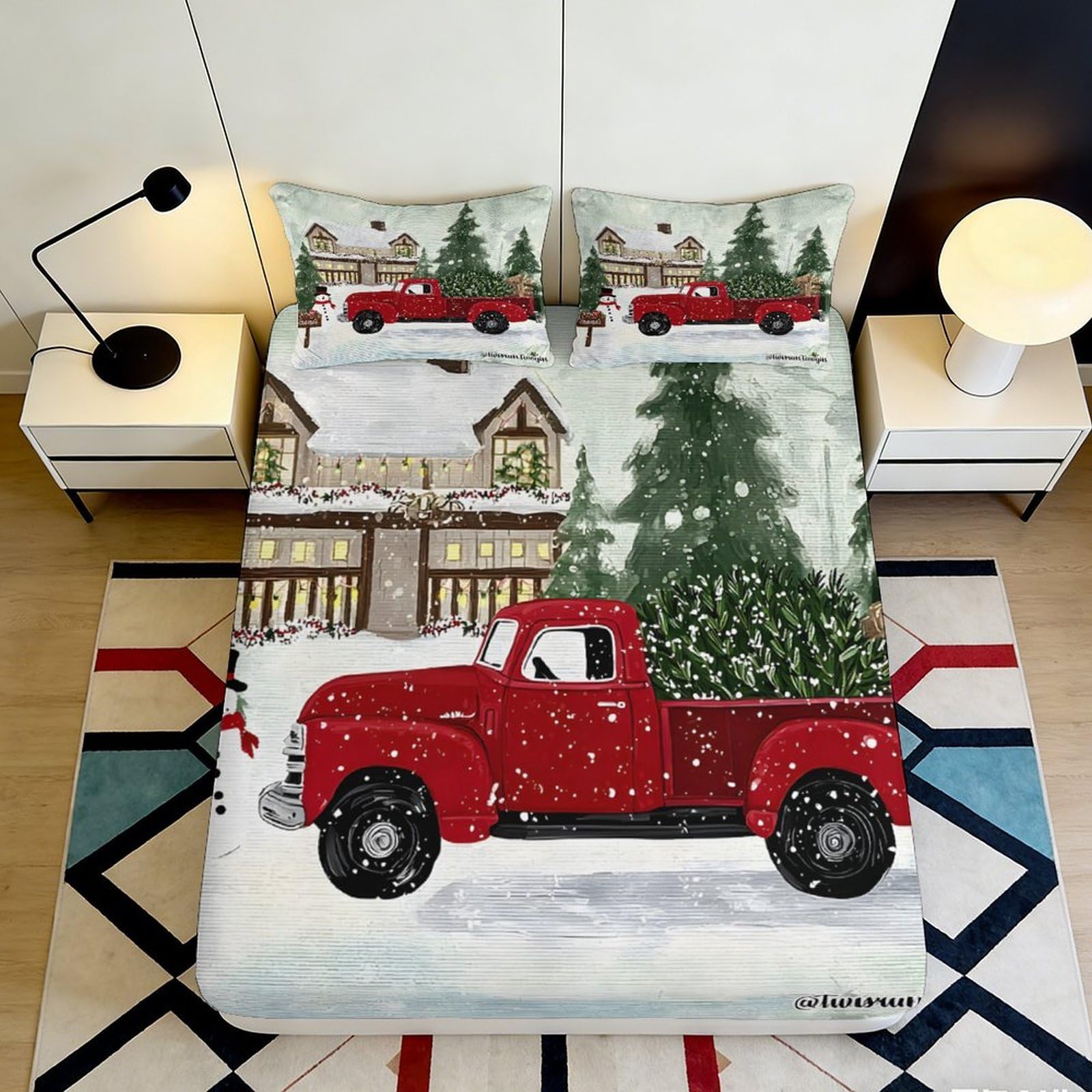 3D Printed Football Stadium Fitted Sheet Microfiber Deep Pocket Non-Slip Football Mattress Fitted Cover Washable Bedding 200x200x25cm