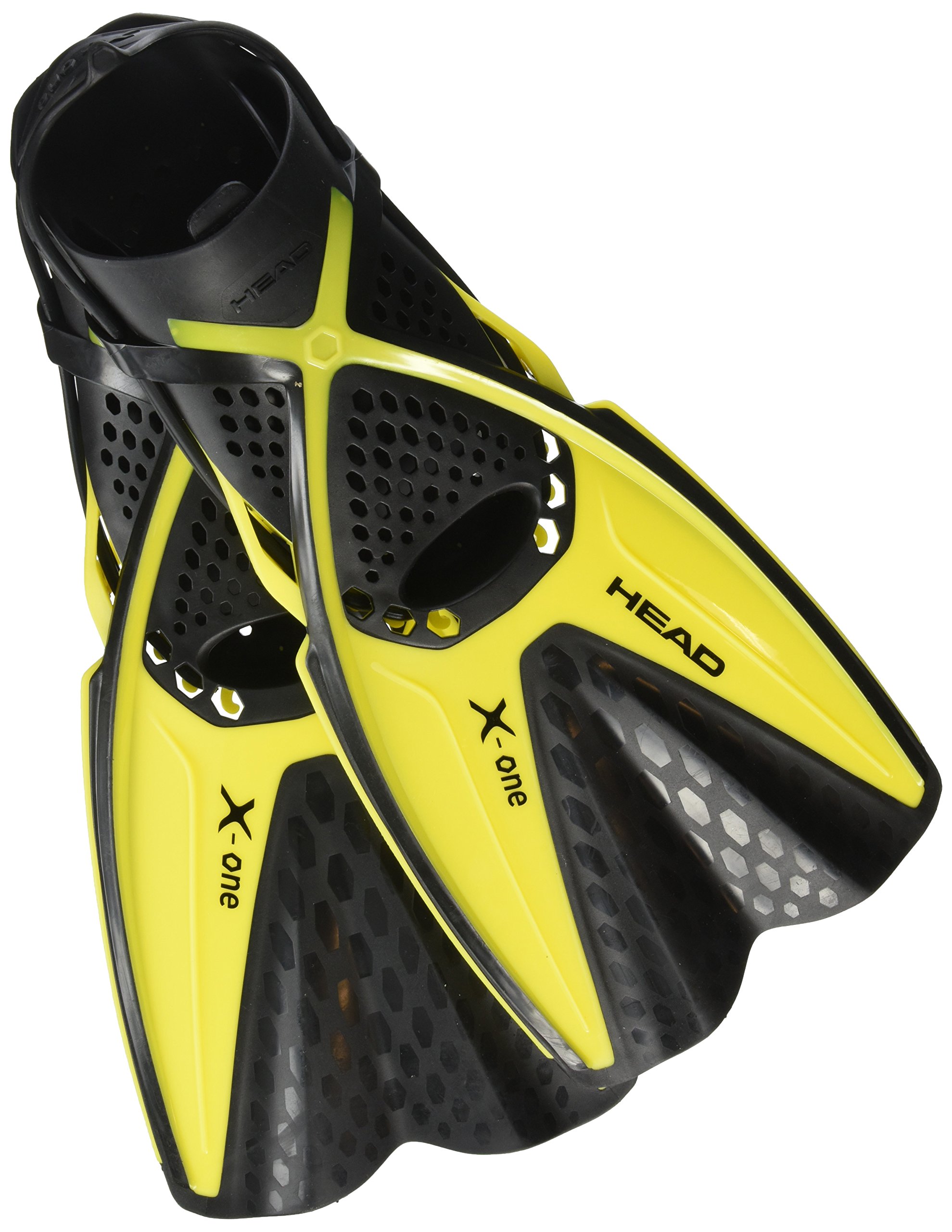 Mares Head X-One Snorkel Fin, Self Adjust Buckle Free Snorkeling Swim Fins, Large/X-Large, Yellow