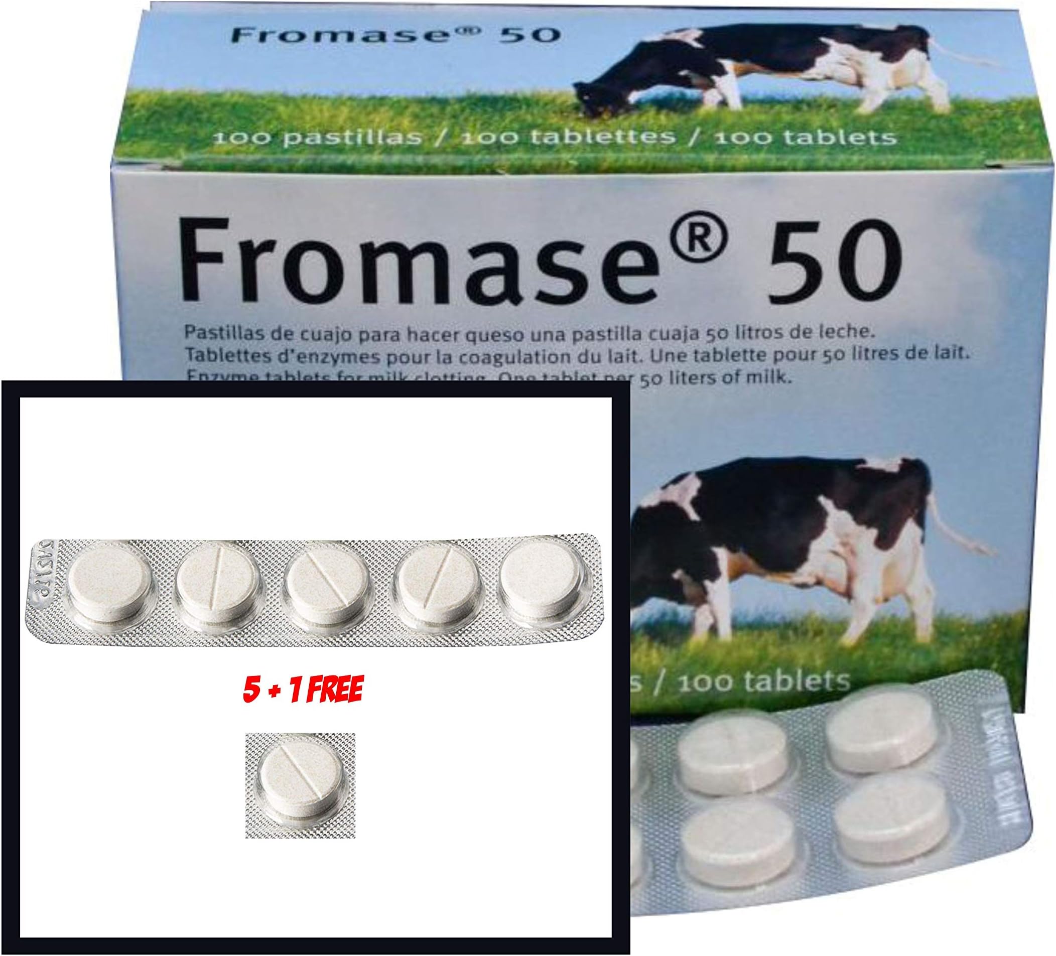 Rennet Tablets//5 Tablets + 1 Free Total 6 Tablets Made in France