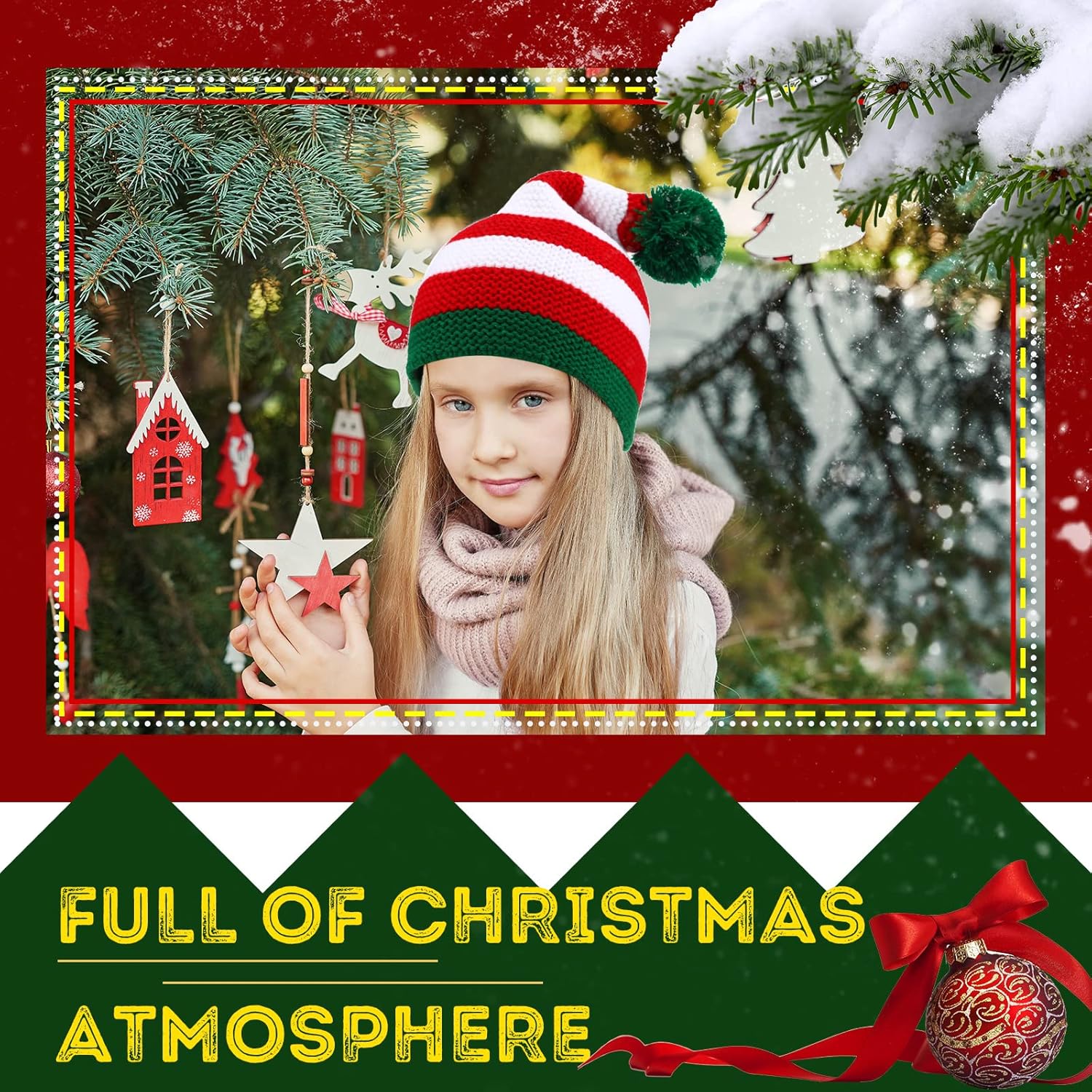 Kigeli 8 Pcs Santa Hats Adult Christmas Winter Knitted Beanie Hats with Pom Pom for Xmas Holiday - Image 5