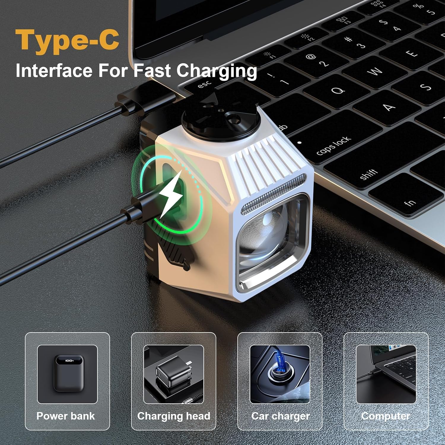 1200 LM Bike Lights for Night Riding, LED USB-C Rechargeable IPX65 Waterproof Bicycle Headlight for Mountain Road Cycling