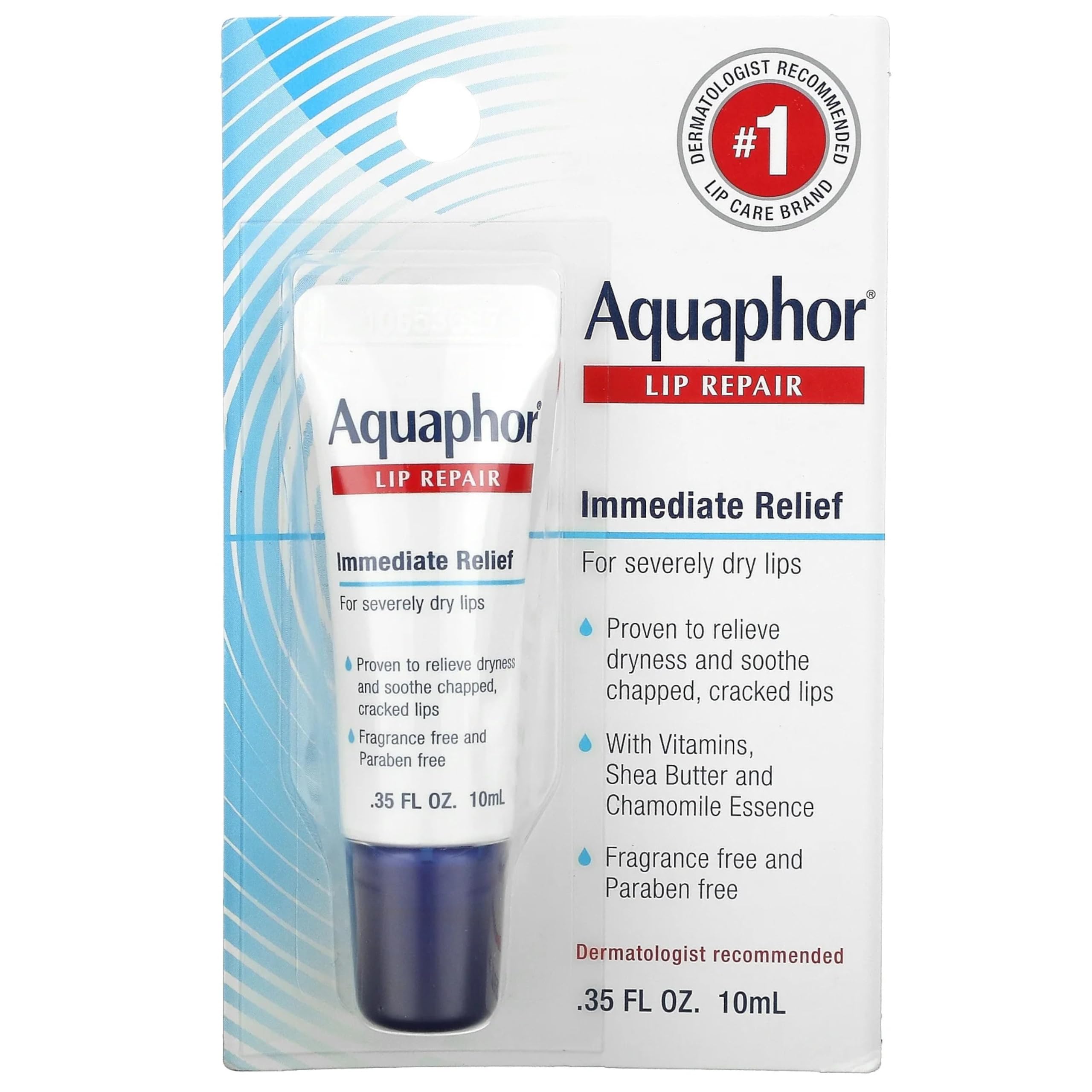 Aquaphor Lip Repair Ointment - Long-lasting Moisture to Soothe Dry Chapped Lips - 35 fl oz Tube 5