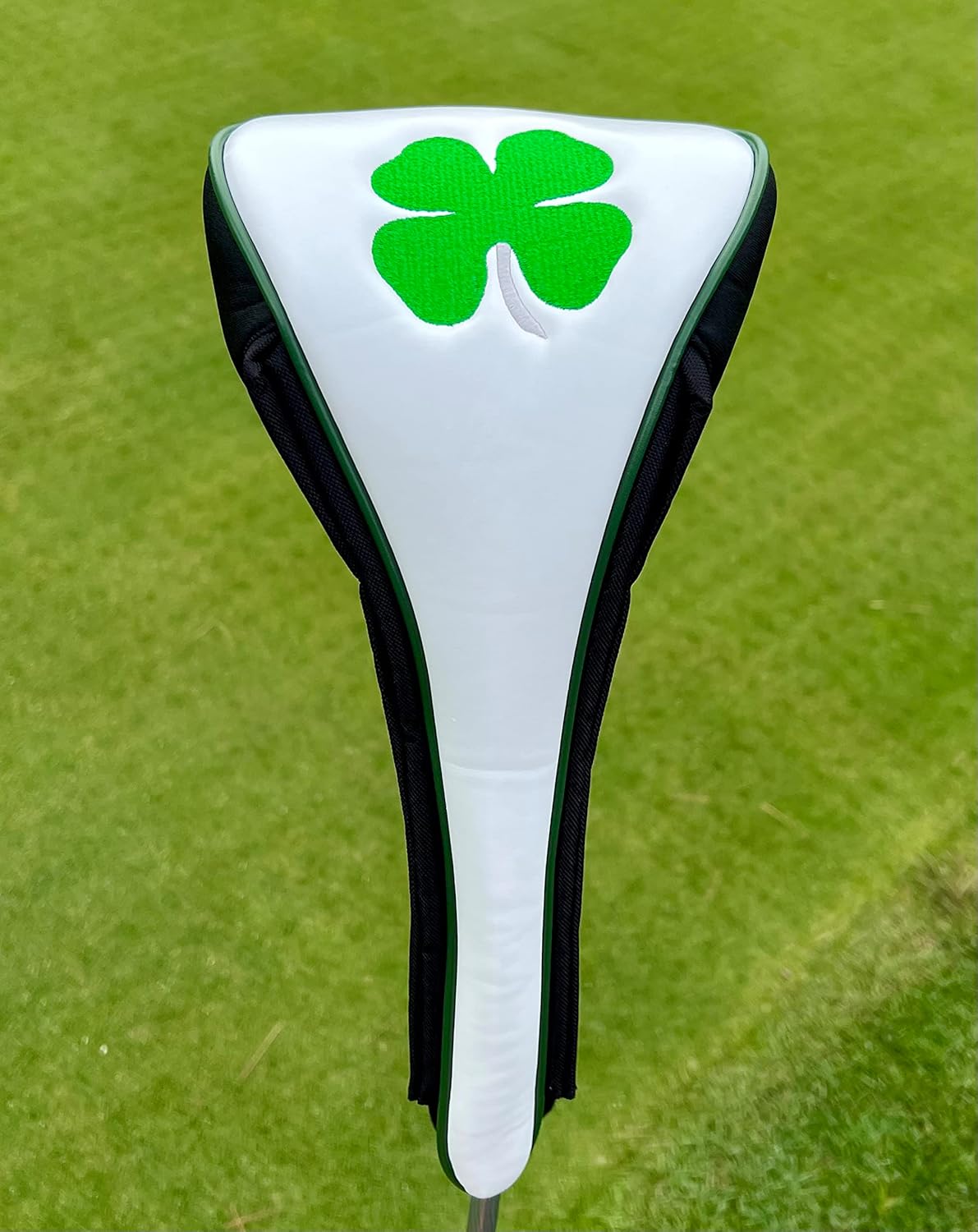 JP Lann Golf’s Lucky Irish Four Leaf Clover Celtic Shamrock Headcover for Drivers – Easy on-Off Magnetic Closure - Premium Leather – Fits 460cc Drivers