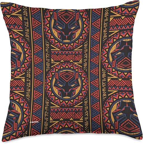 Marvel Black Panther Wakanda - Almohada estampada (18.0 x 18.0 in), multicolor
