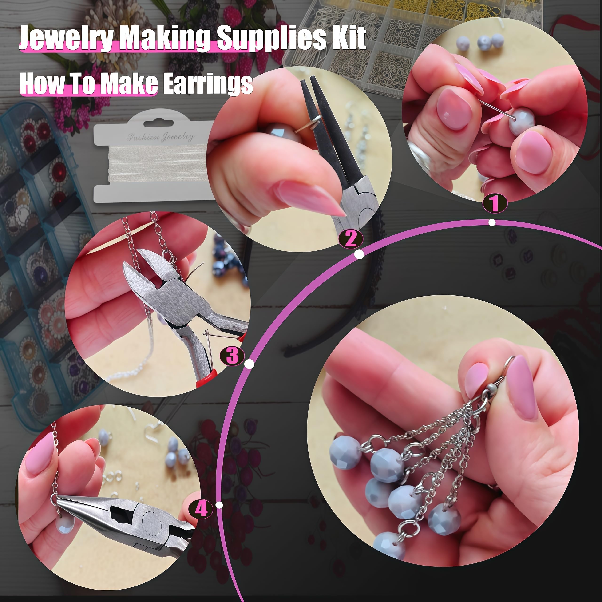 Jewelry Making Kit - Beginner Supplies & Tools -7