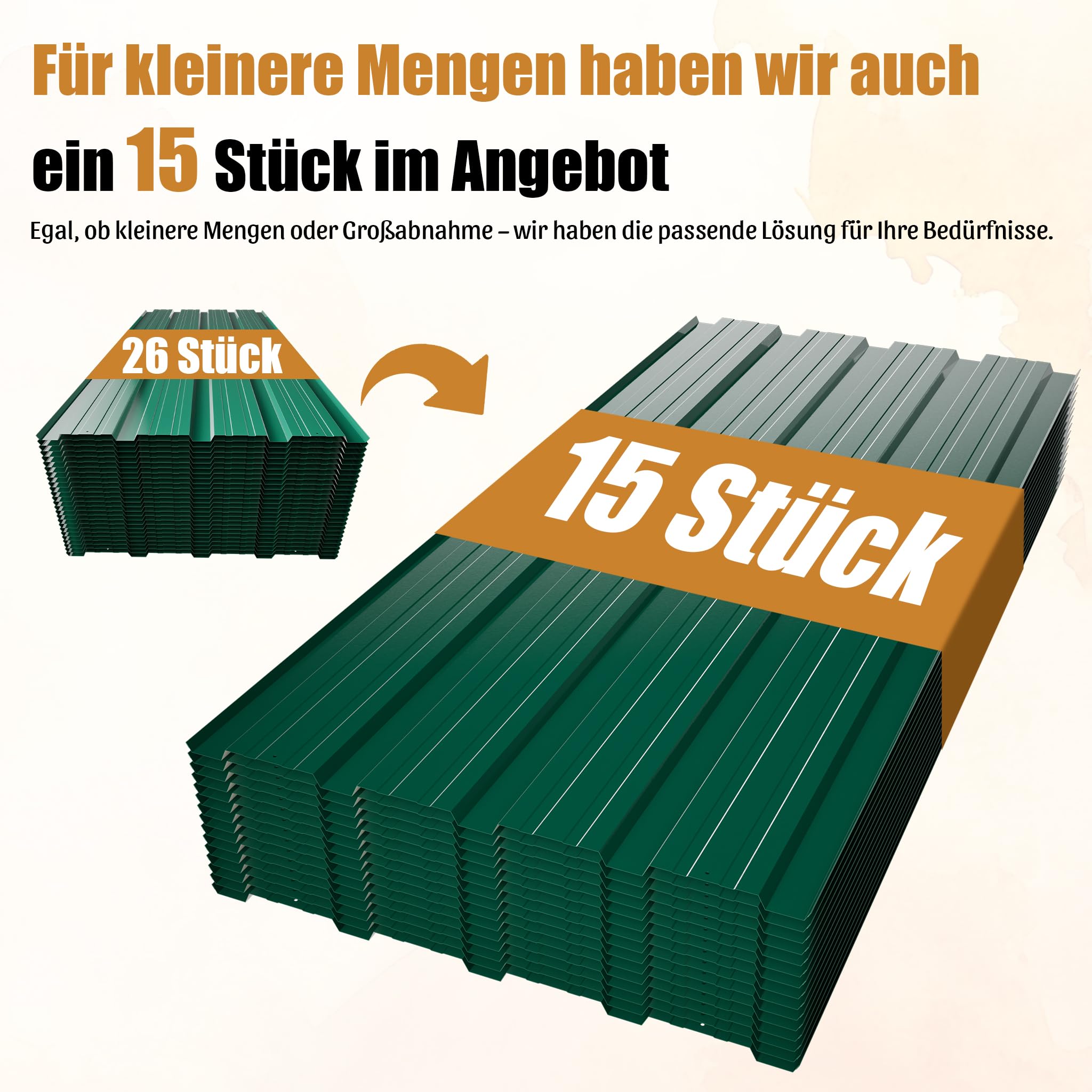 Profilblech Verzinkter Stahl Dachblech Set 12 m² 42,6x108 cm 0,25 mm Grün UV-beständig Winterfest