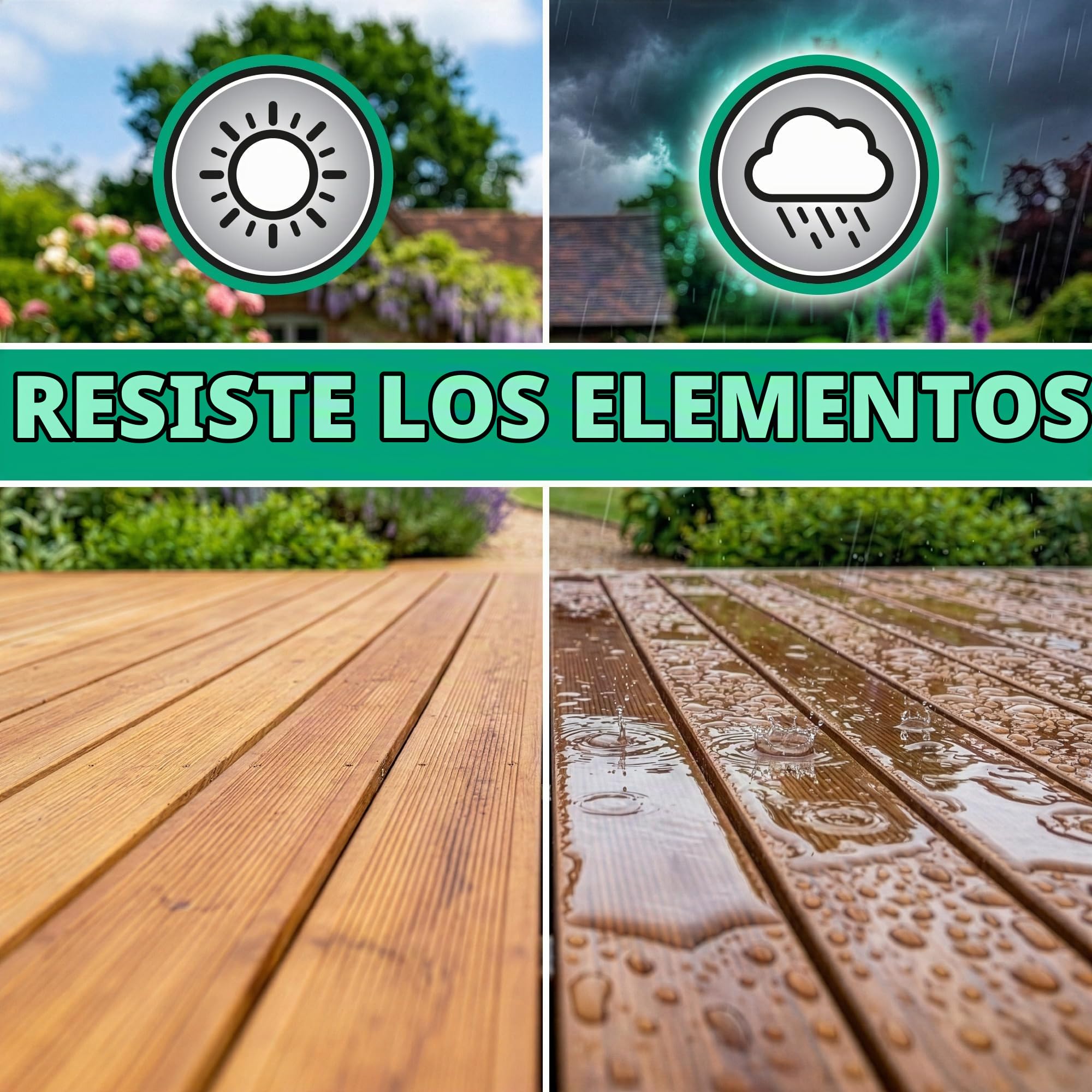 Roxil UV Top Oil 303 1Litro| Acabado transparente de mate a brillante | Barniz para madera de exterior resistente a los rayos UV| Protección para madera resistente a la intemperie y de larga duración